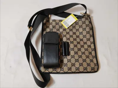 GG Canvas Shoulder Bag with Pen Case