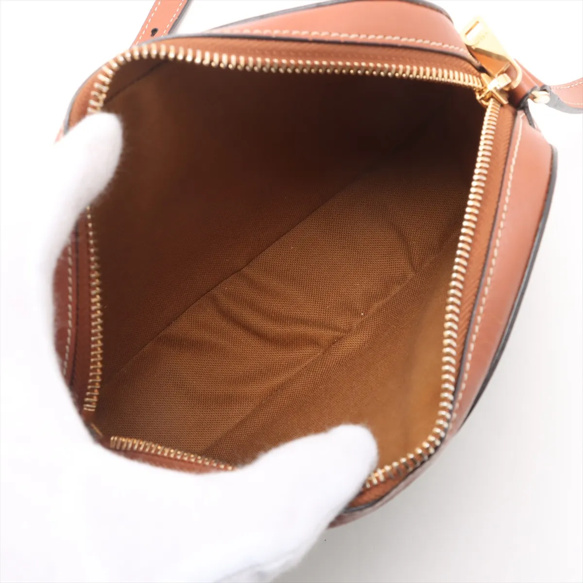 Triomphe Camera Bag PVC x Leather Shoulder Bag Black x Brown — view 6