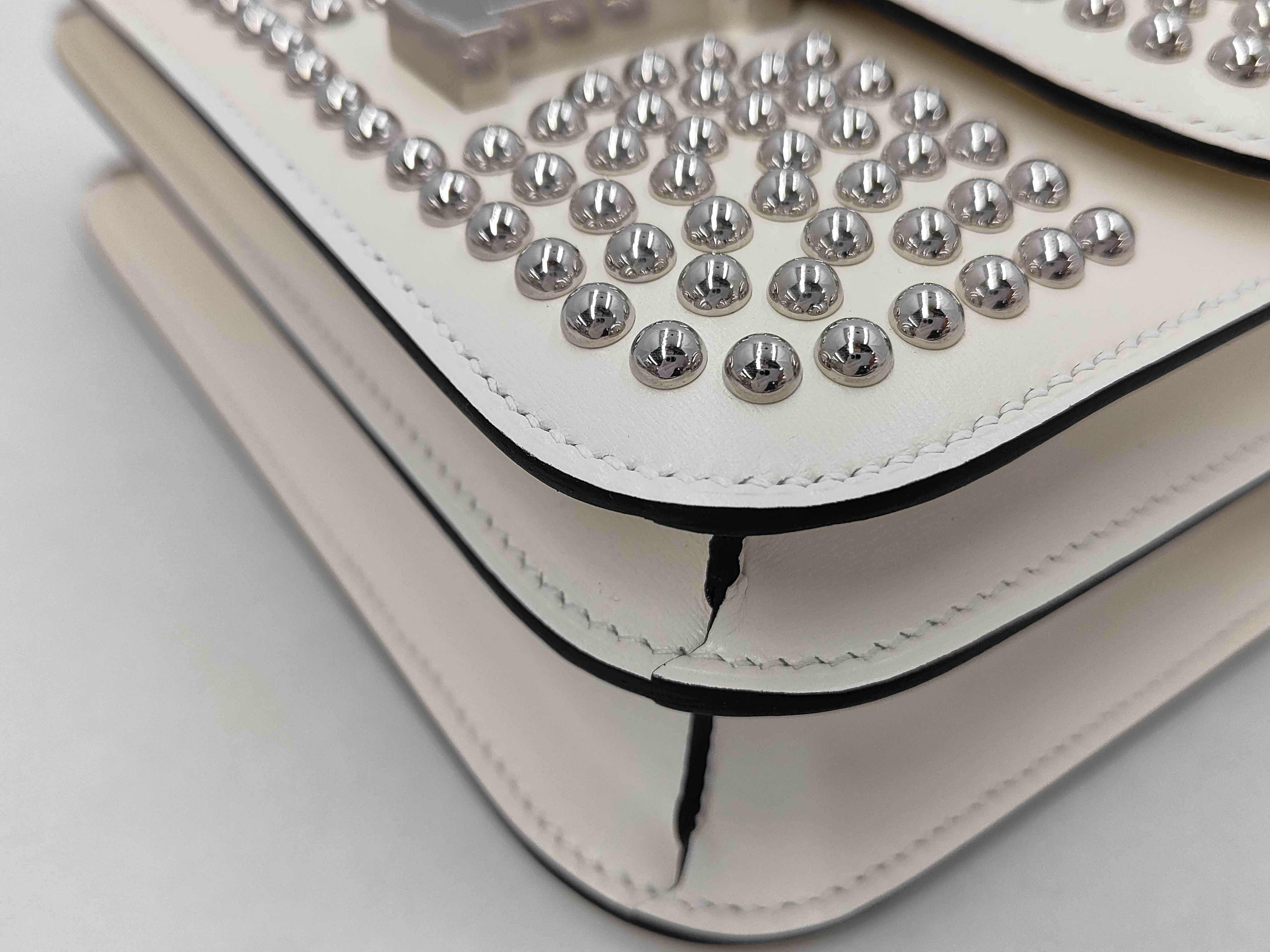 Constance Mini Miroir Cloute Box Calf Cream Silver Hardware G Stamp Shoulder Bag — view 4