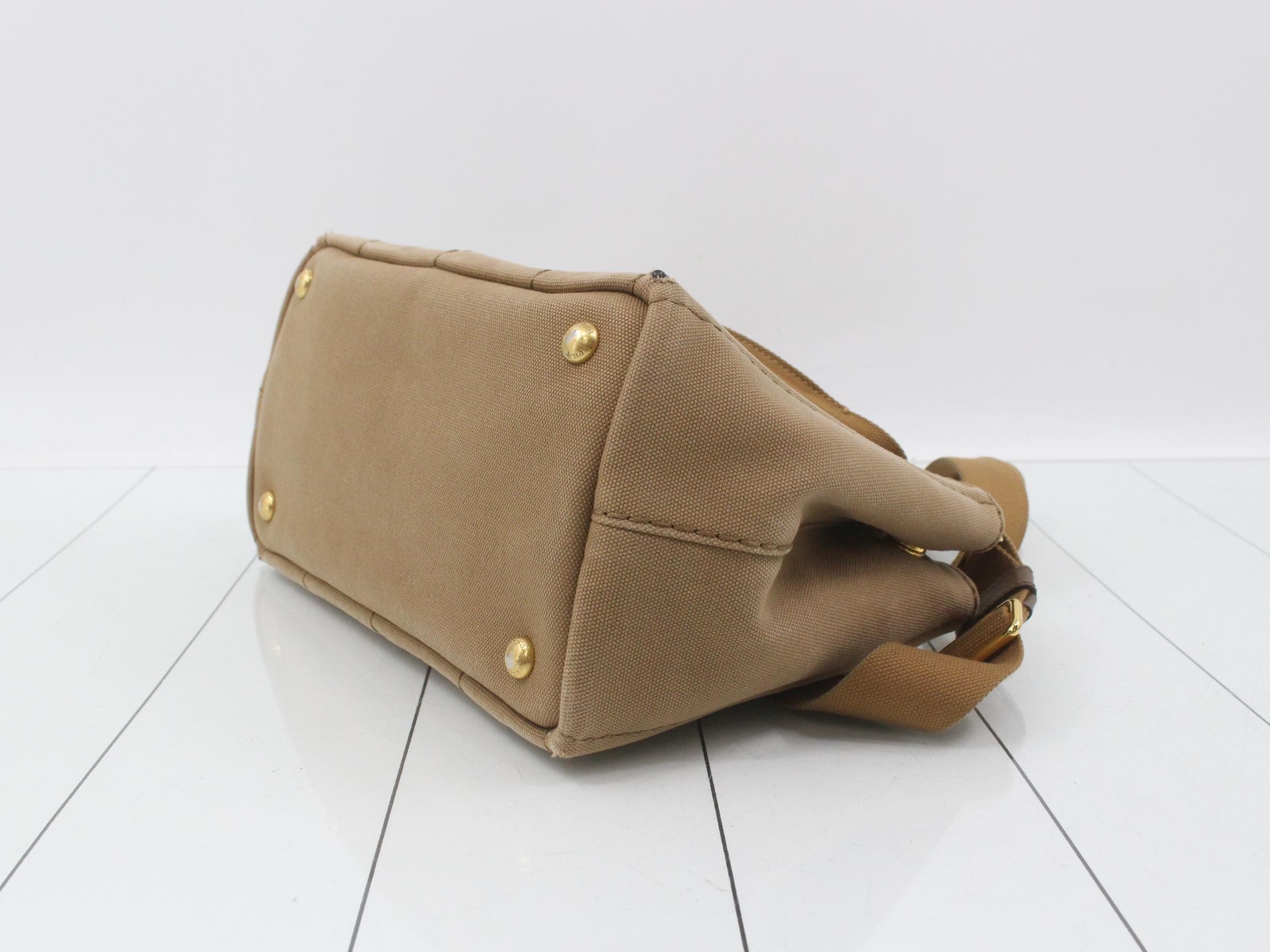 Canvas Canapa Mini Tote Bag, Brown — view 6