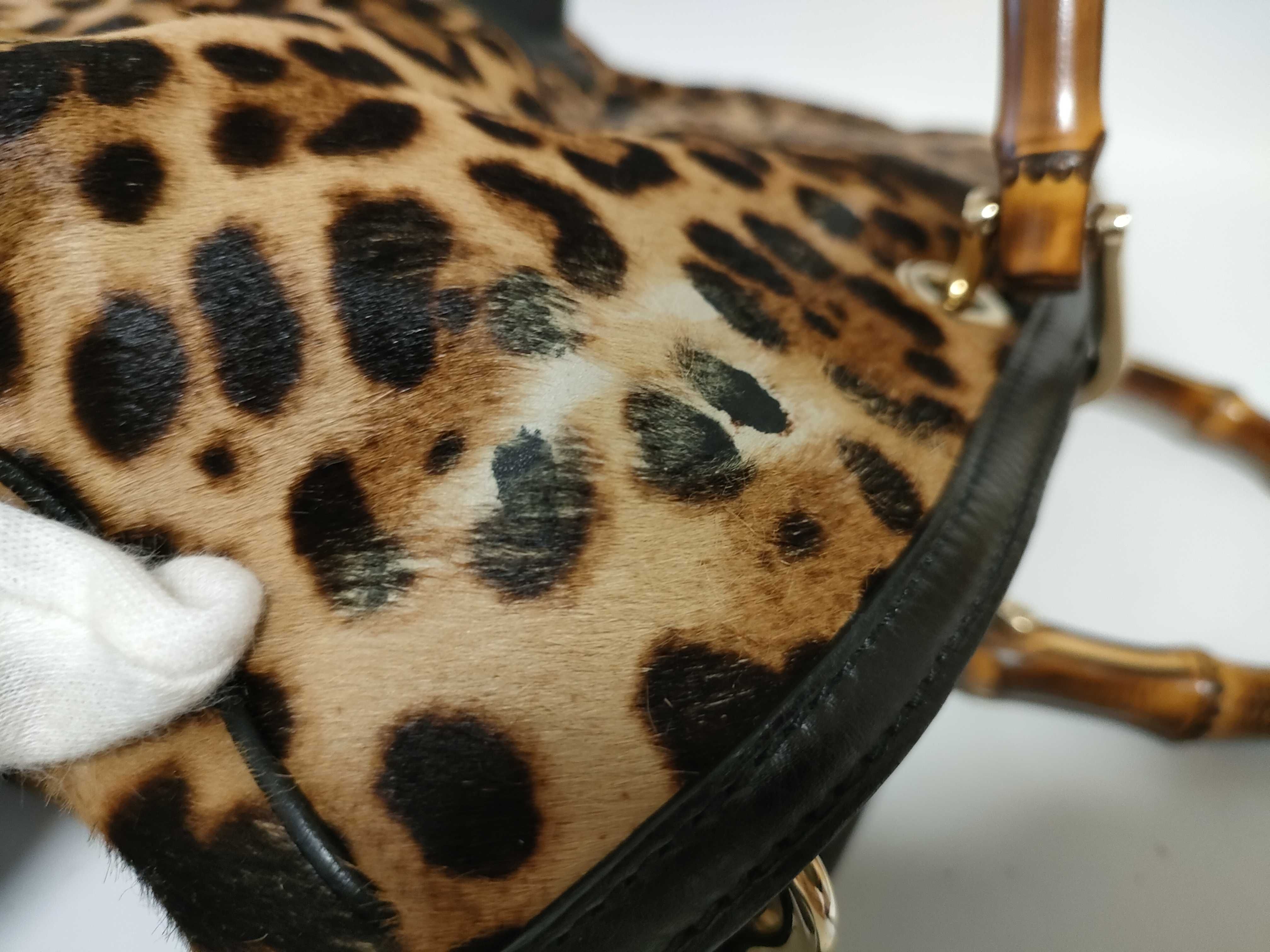 Bamboo Leopard Print Paraco Tote Bag with Strap Handbag — view 14