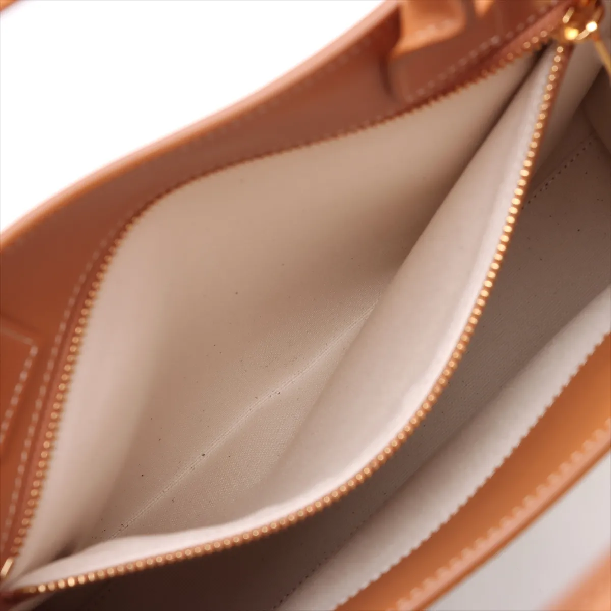 Vertical Cabas Canvas x Leather 2-Way Handbag, Beige — view 9