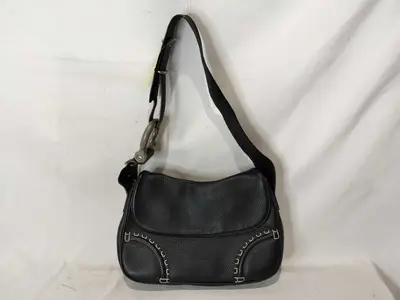 London One-Shoulder Leather Black Handbag