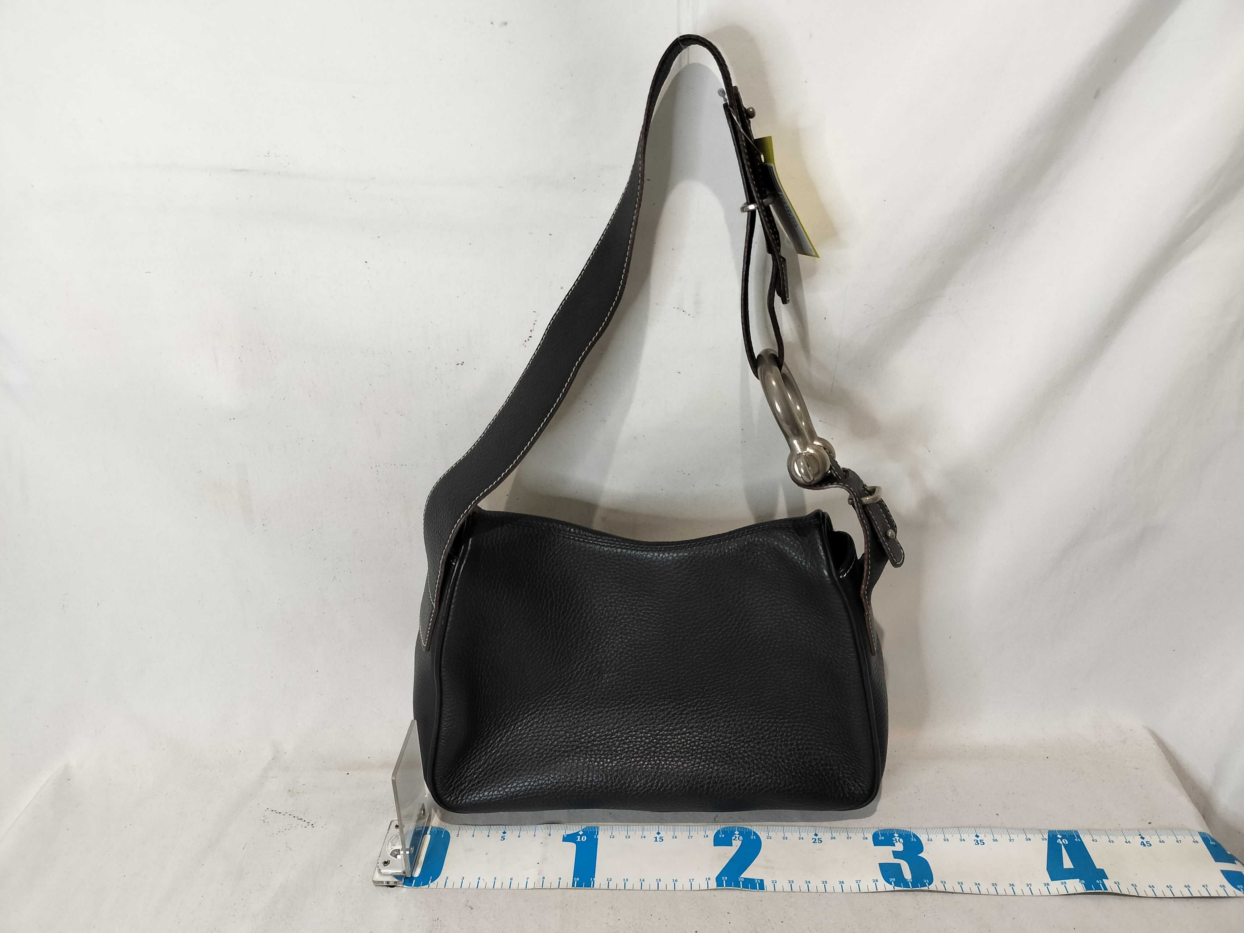 London One-Shoulder Leather Black Handbag — view 2