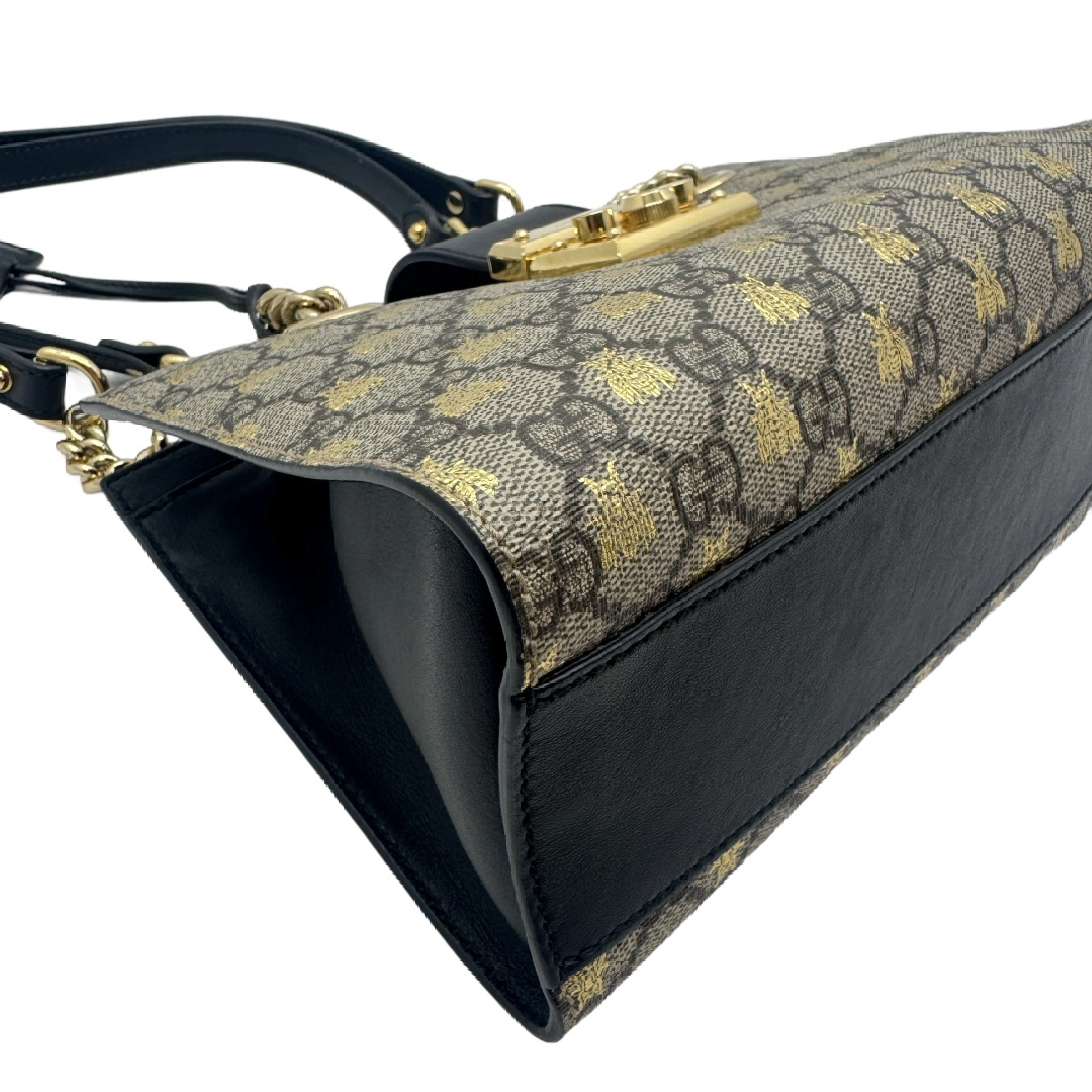GG Supreme Bee Padlock Tote Bag Shoulder Bag — view 5