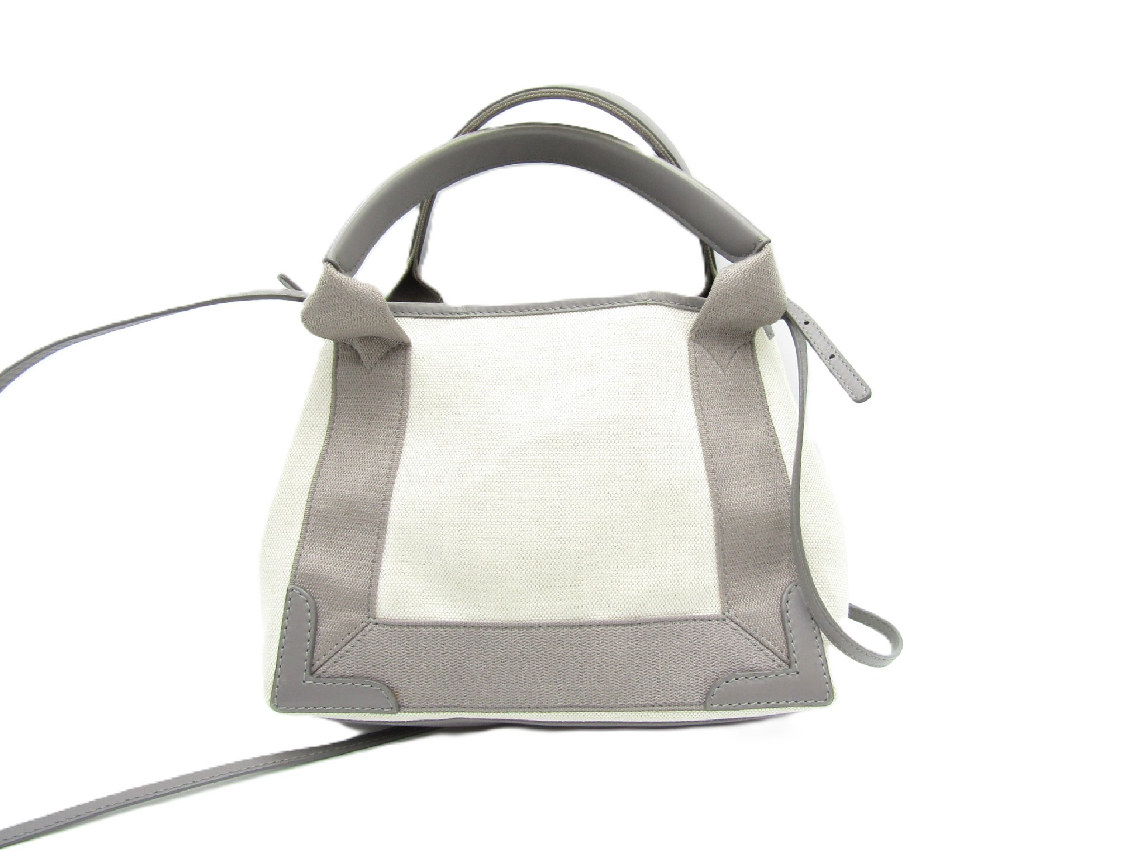 Navy Cabas XS 390346 Natural/Gray Silver Hardware Handbag — view 2