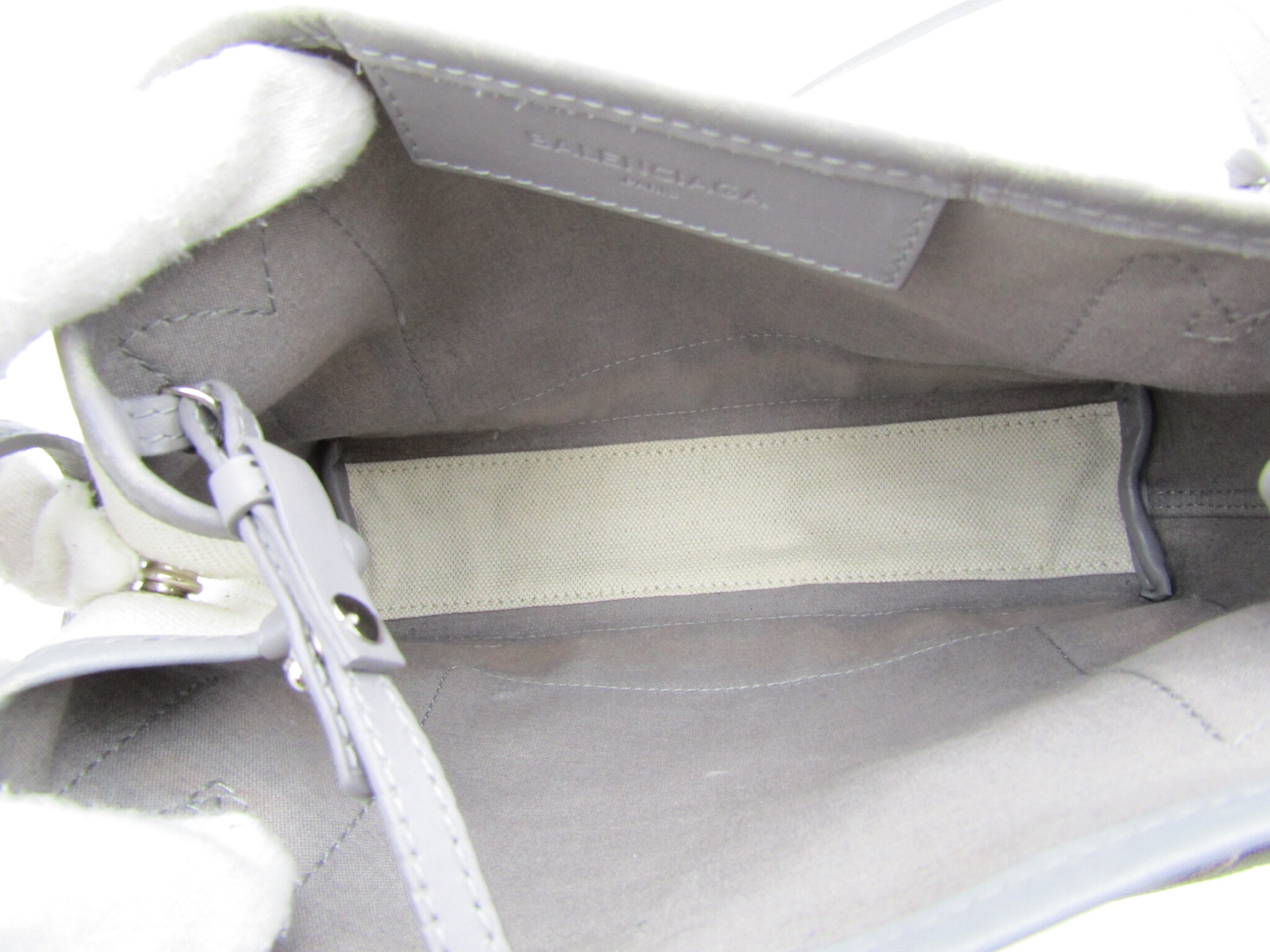 Navy Cabas XS 390346 Natural/Gray Silver Hardware Handbag — view 5
