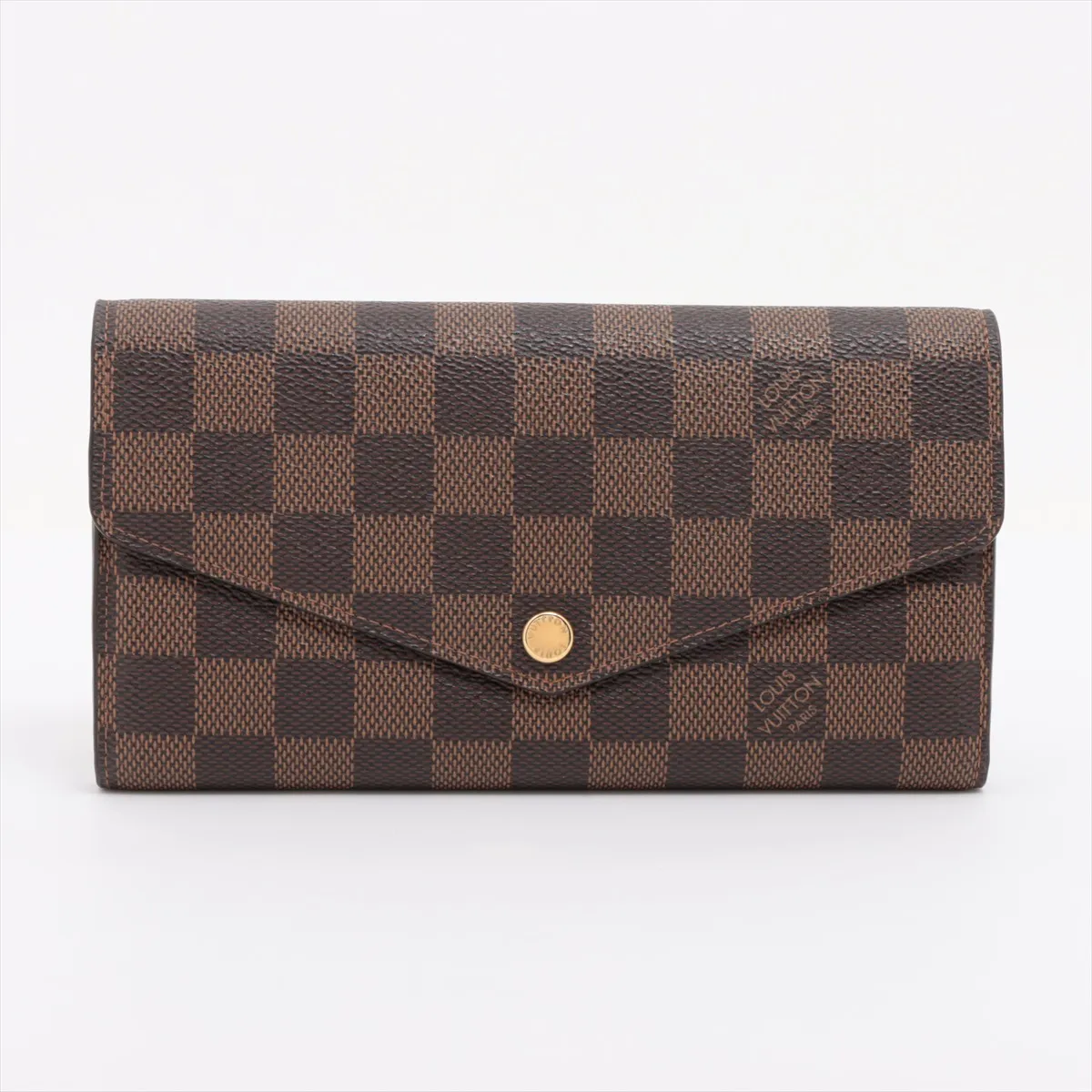 Damier Portefeuille Sara N63209 Brown Long Wallet RFID Reaction