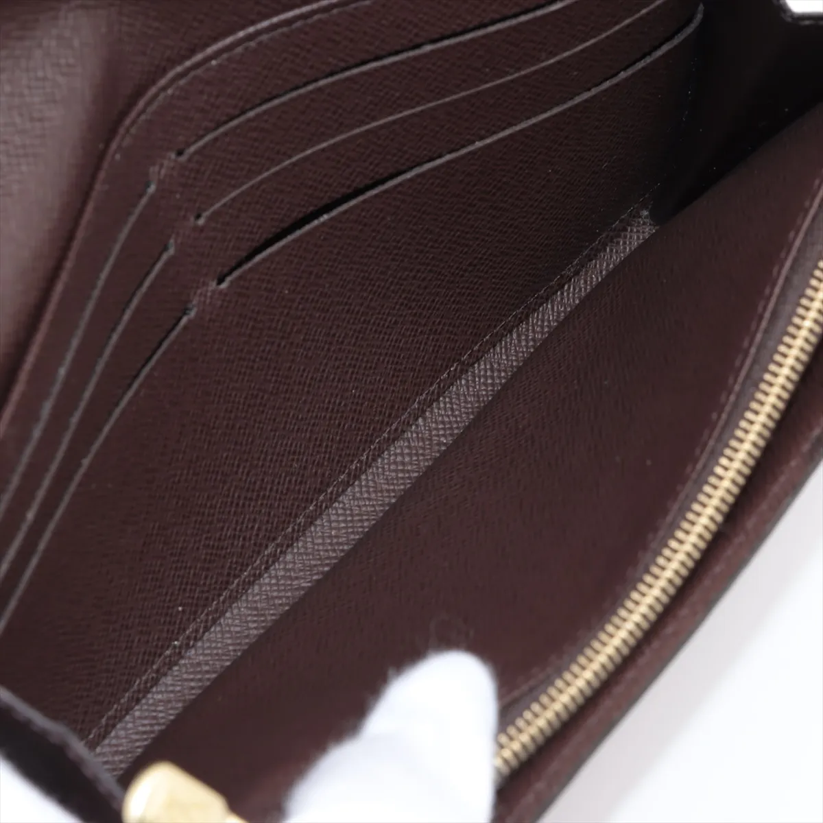 Damier Portefeuille Sara N63209 Brown Long Wallet RFID Reaction — view 6