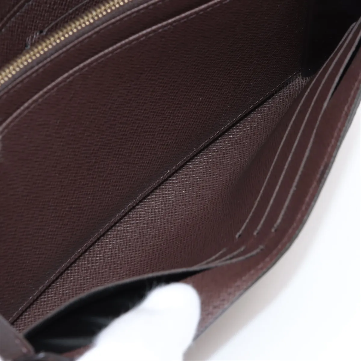 Damier Portefeuille Sara N63209 Brown Long Wallet RFID Reaction — view 8