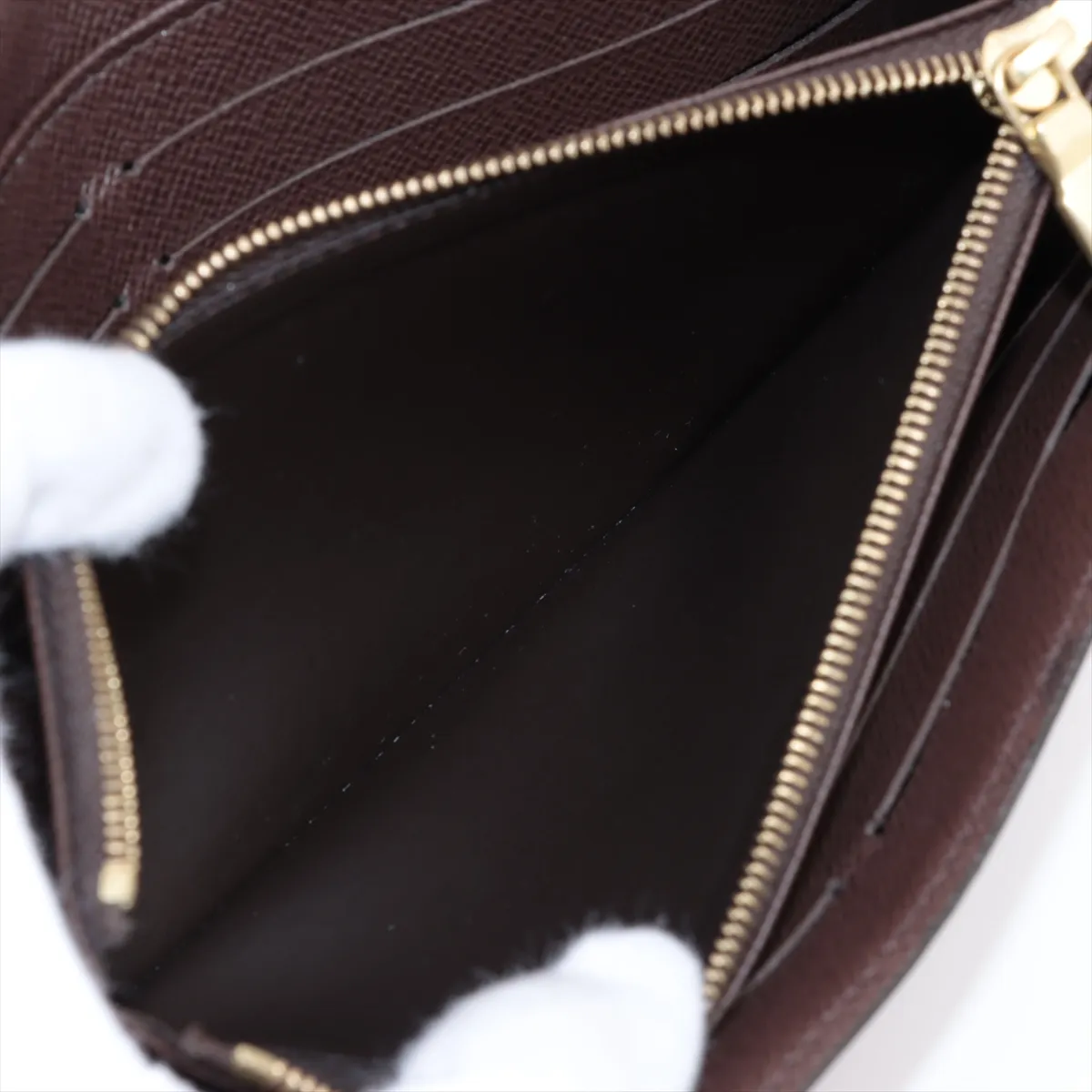 Damier Portefeuille Sara N63209 Brown Long Wallet RFID Reaction — view 9