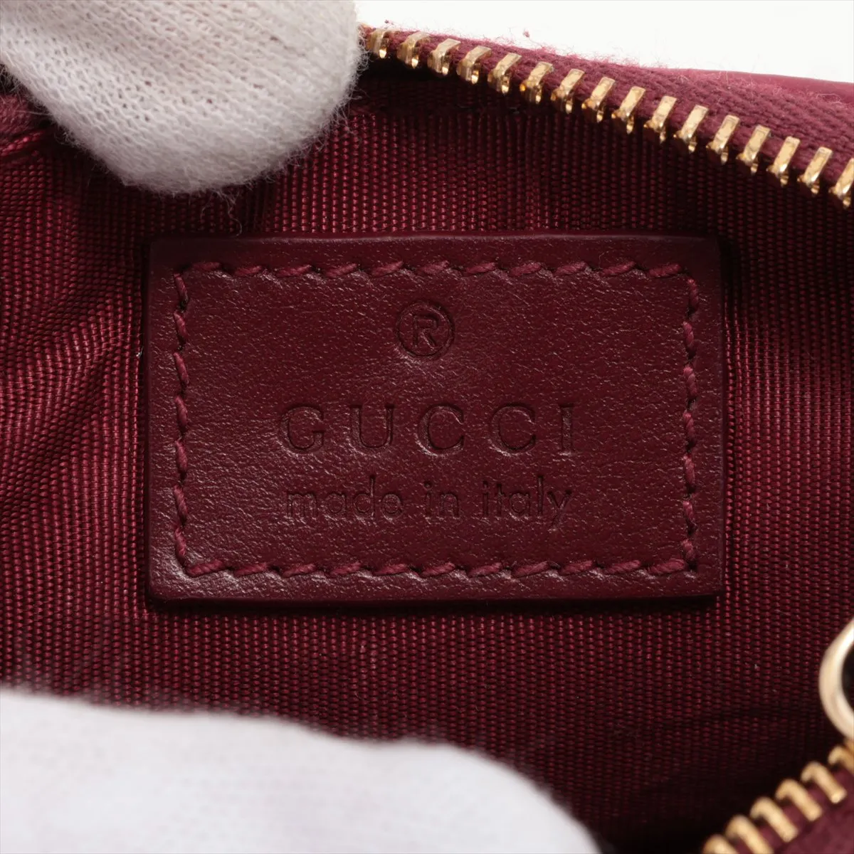 GG Supreme 818768 PVC Coin Case Beige x Bordeaux — view 4