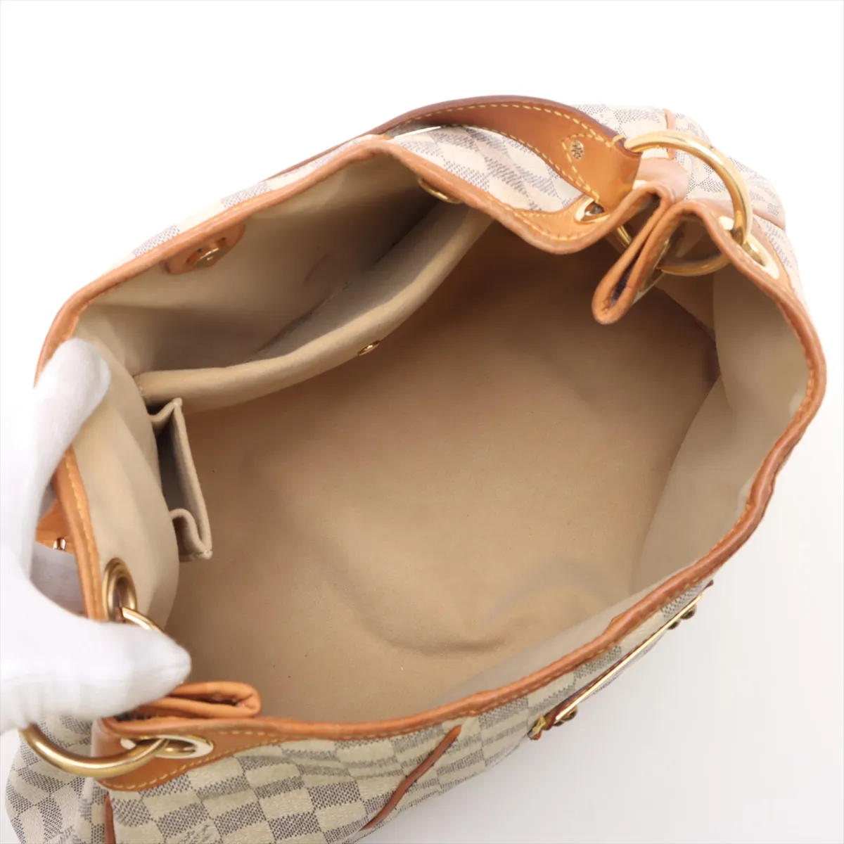 Damier Azur Galliera PM N55215 MI3078 White — view 7