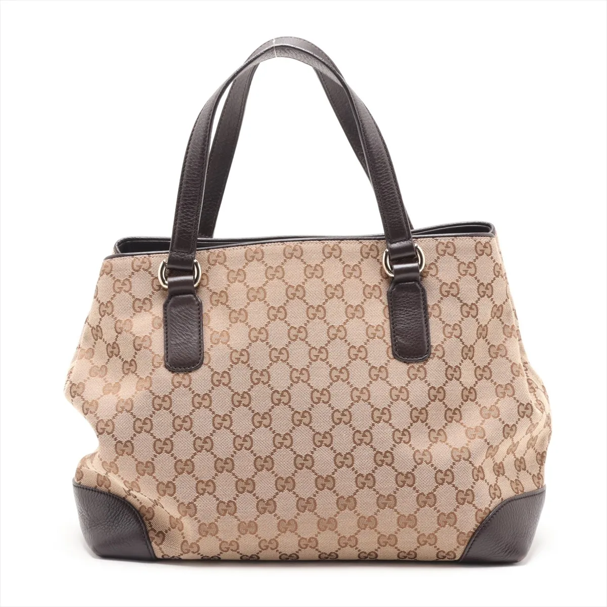GG Canvas 296850 Canvas x Leather Handbag Beige x Brown — view 2