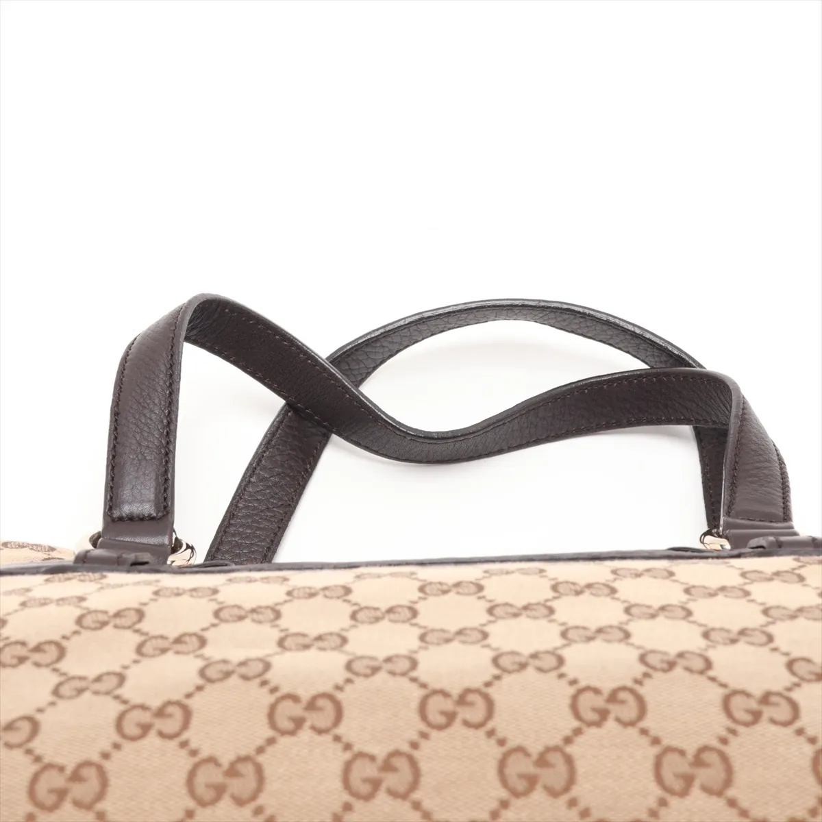GG Canvas 296850 Canvas x Leather Handbag Beige x Brown — view 6