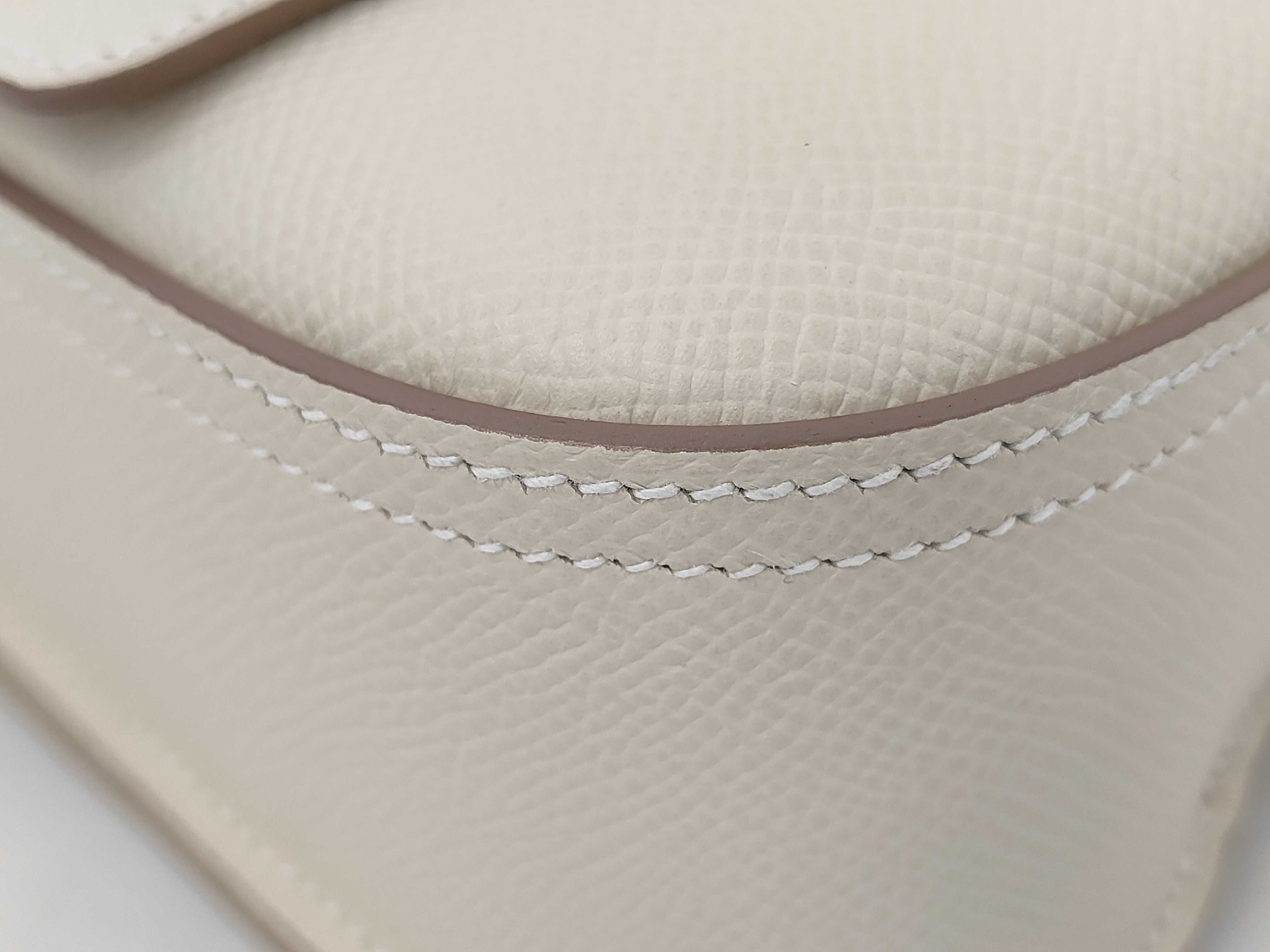 Della Cavalleria Mini Epsom Leather Shoulder Bag, Silver Hardware, G Stamp — view 6