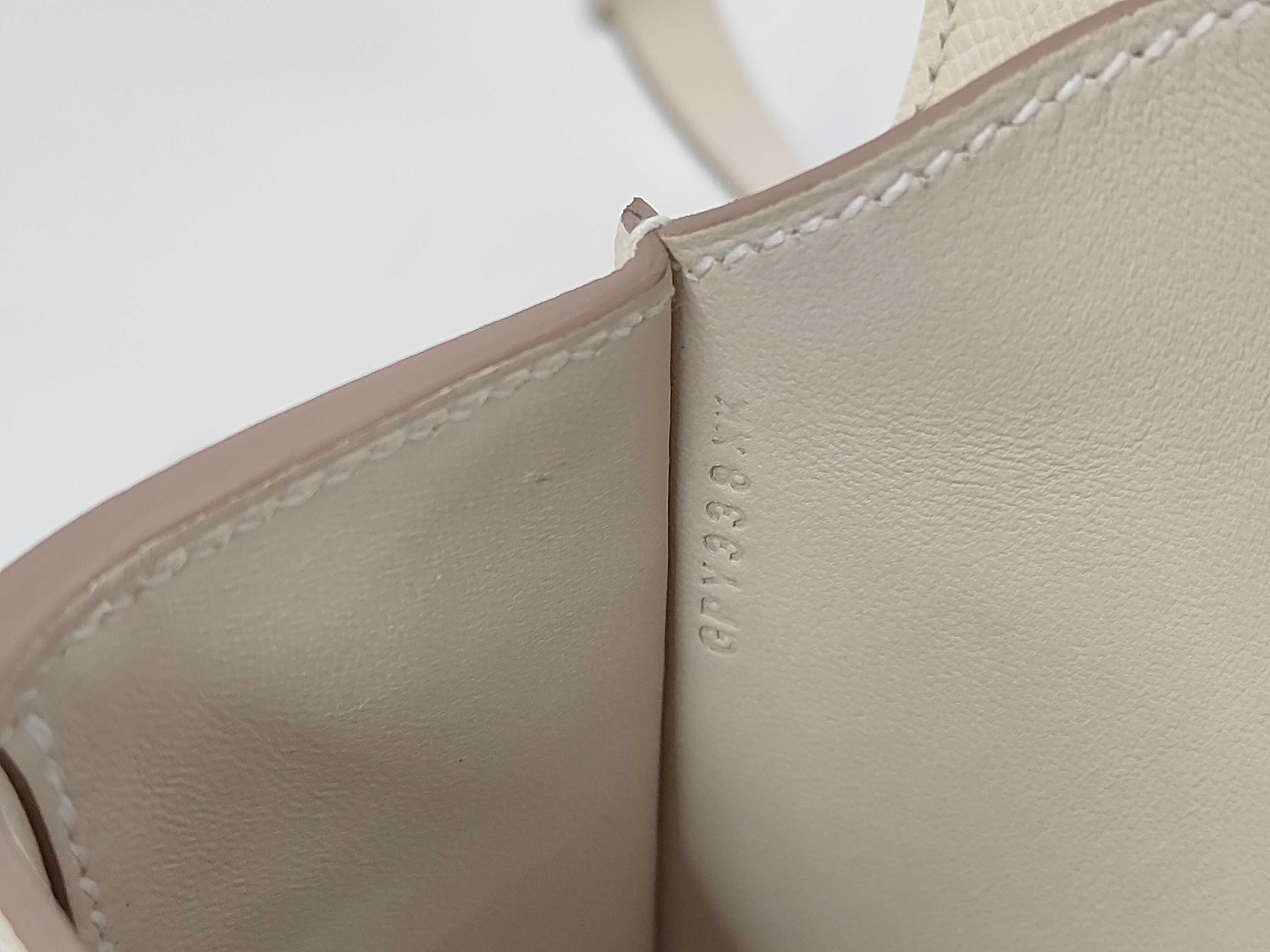 Della Cavalleria Mini Epsom Leather Shoulder Bag, Silver Hardware, G Stamp — view 10