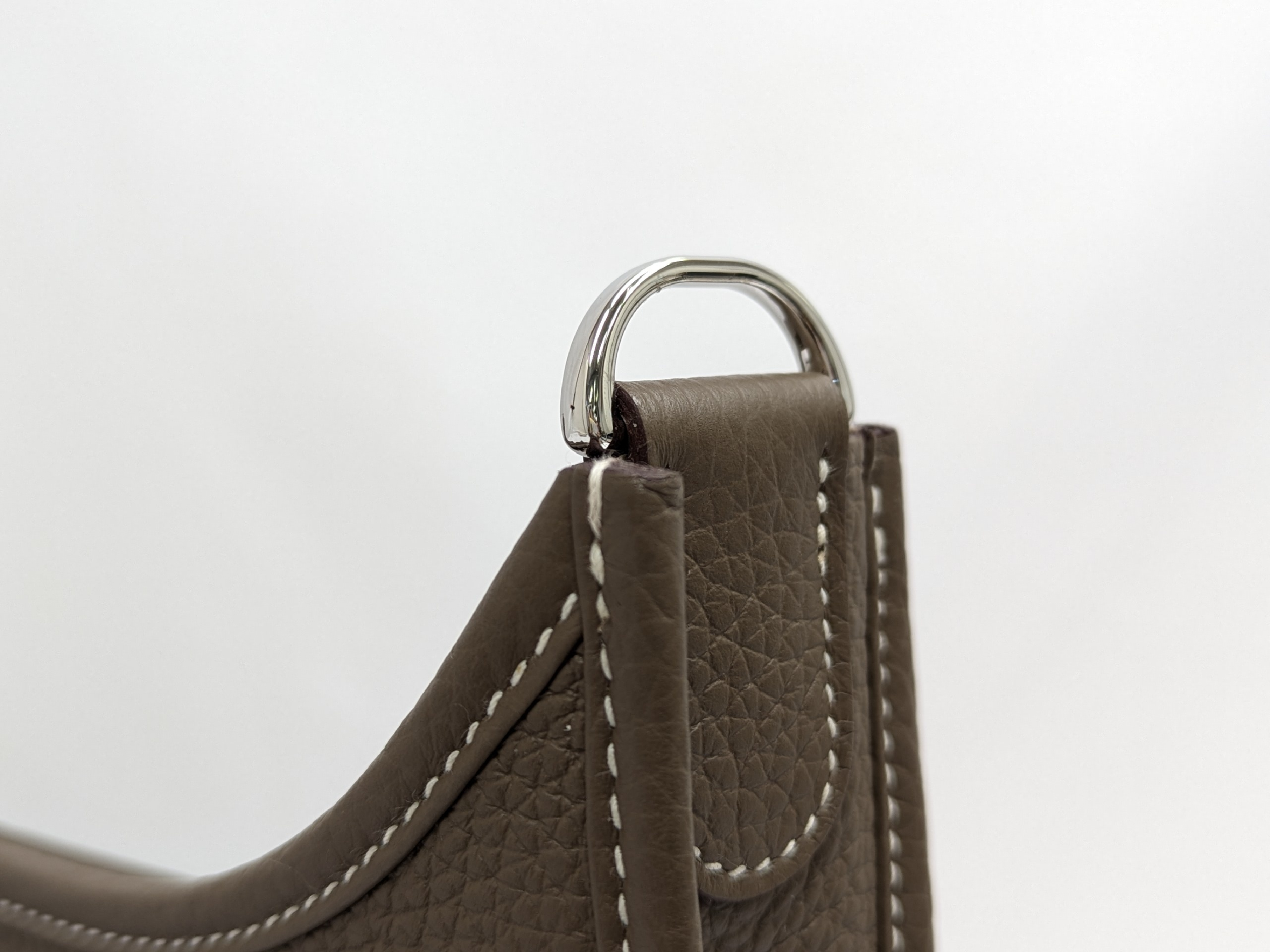Evelyne III PM Taurillon Clemence Etoupe Silver Hardware B Stamp Shoulder Bag — view 6