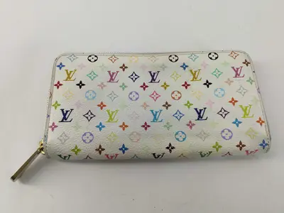 Monogram Multicolore Zippy Wallet, Blanc (Black stain inside) M60241 CA4124 Wallet