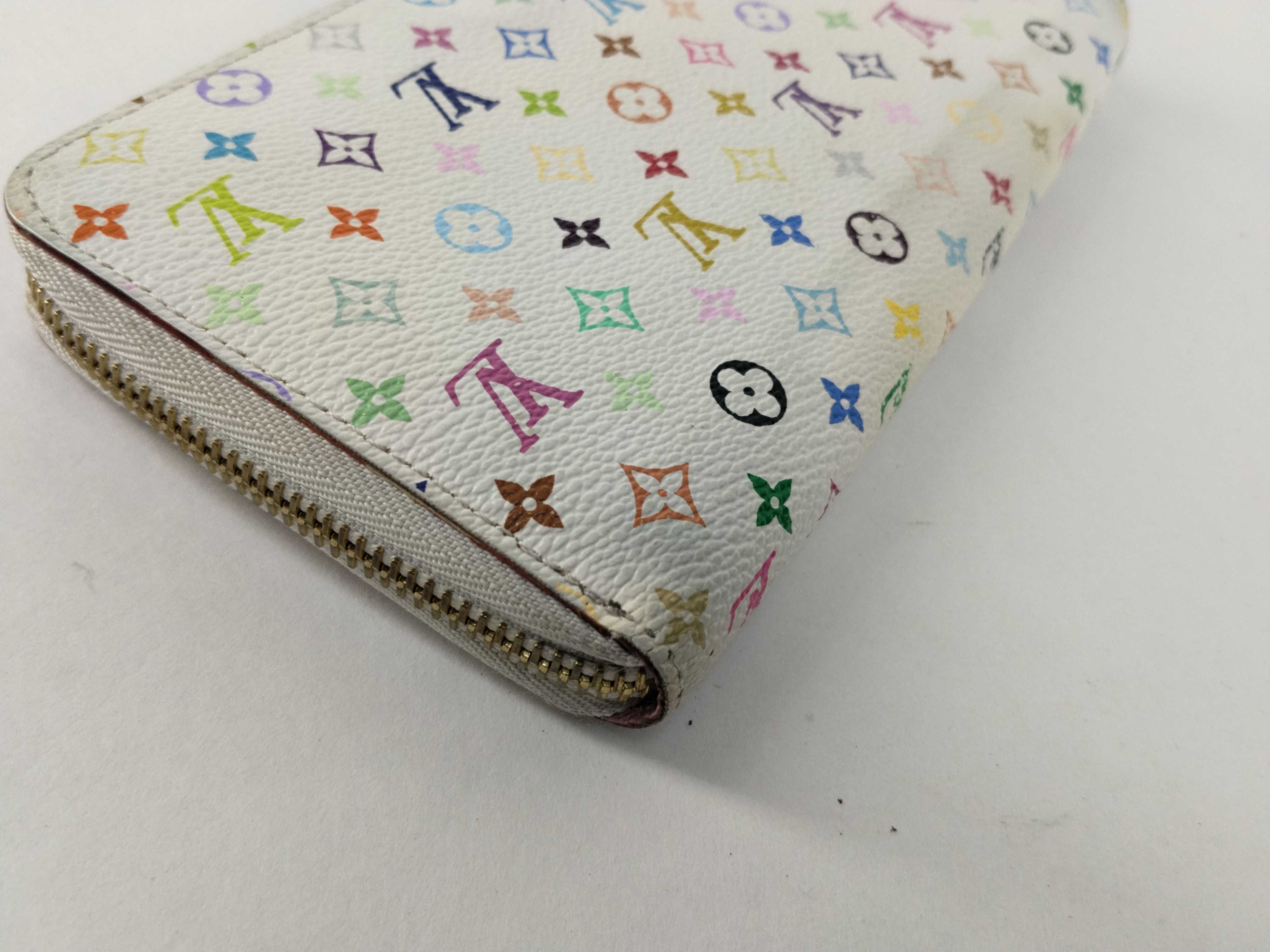 Monogram Multicolore Zippy Wallet, Blanc (Black stain inside) M60241 CA4124 Wallet — view 3