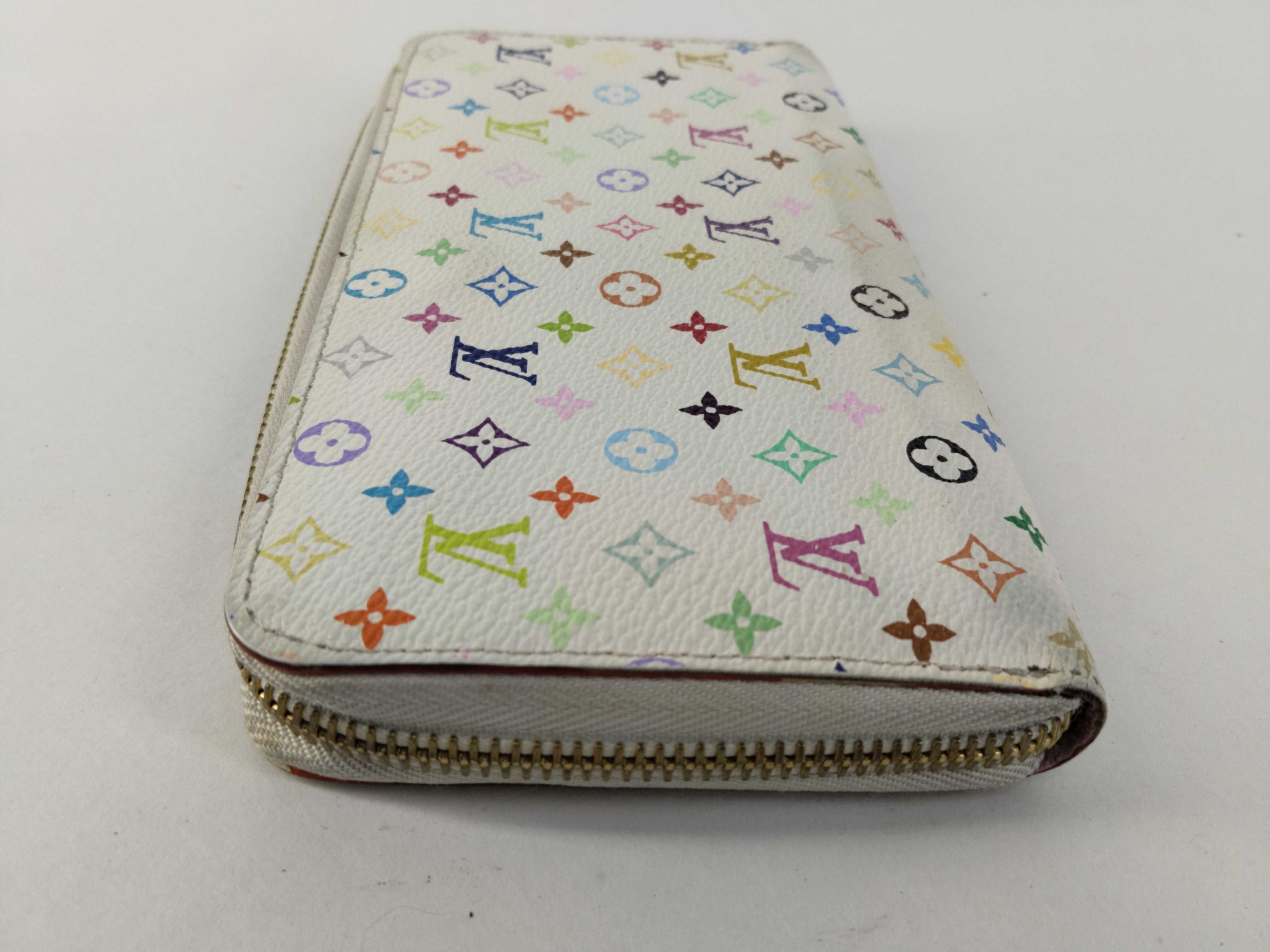 Monogram Multicolore Zippy Wallet, Blanc (Black stain inside) M60241 CA4124 Wallet — view 4