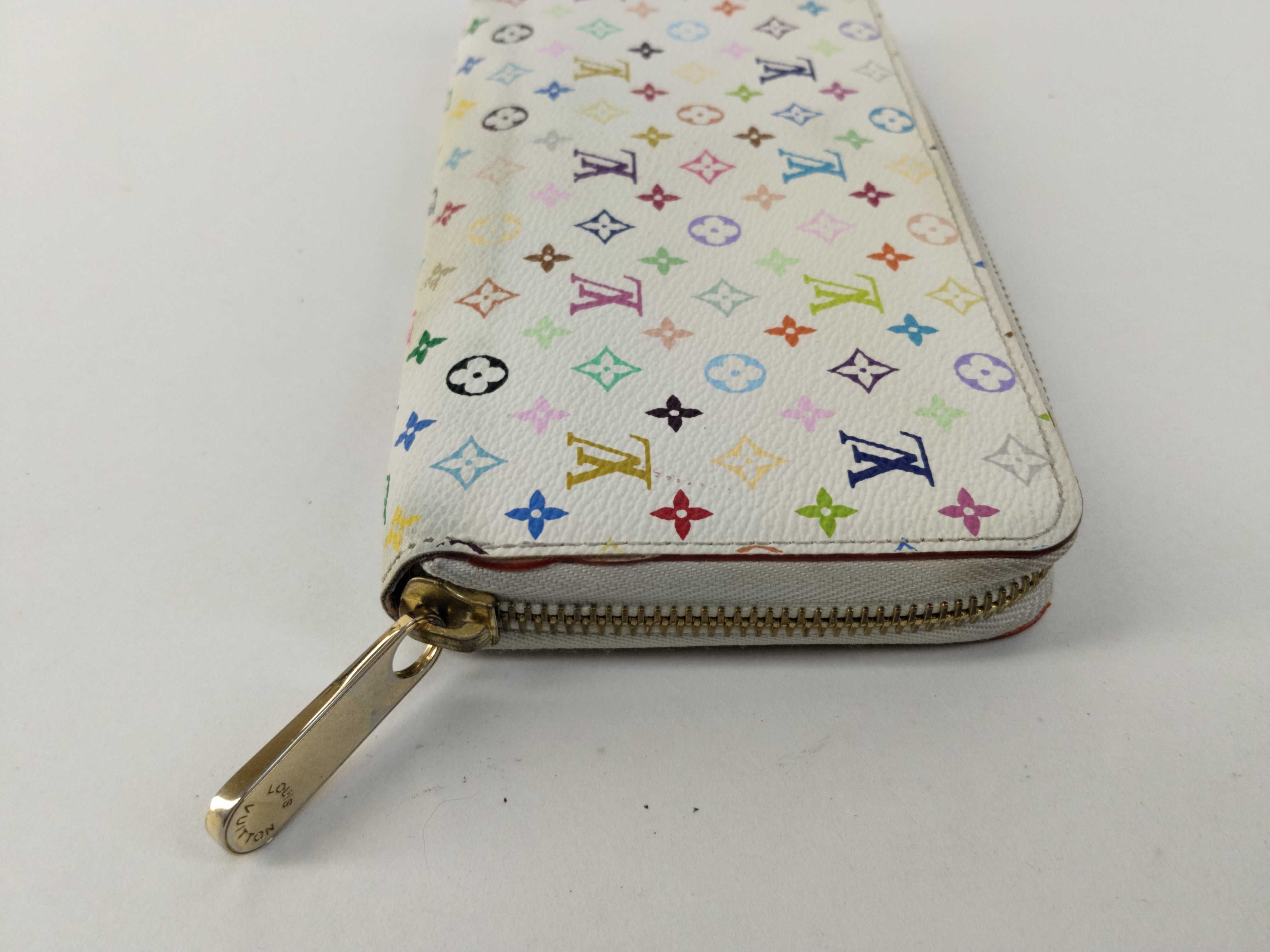 Monogram Multicolore Zippy Wallet, Blanc (Black stain inside) M60241 CA4124 Wallet — view 6