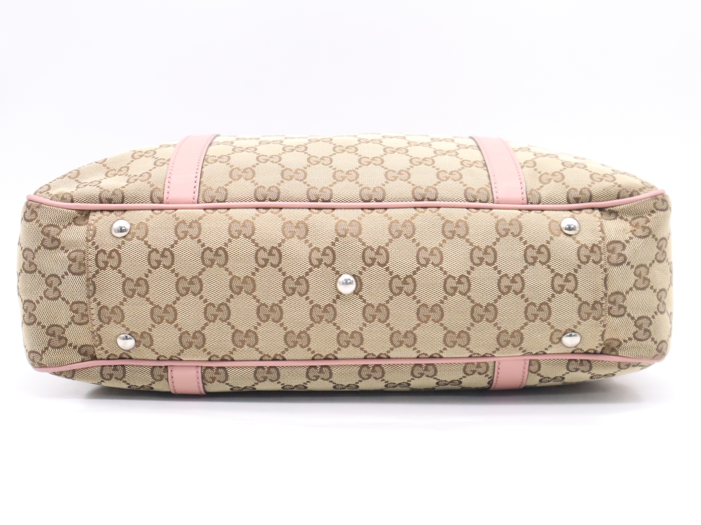 GG Canvas Handbag, Pink — view 4