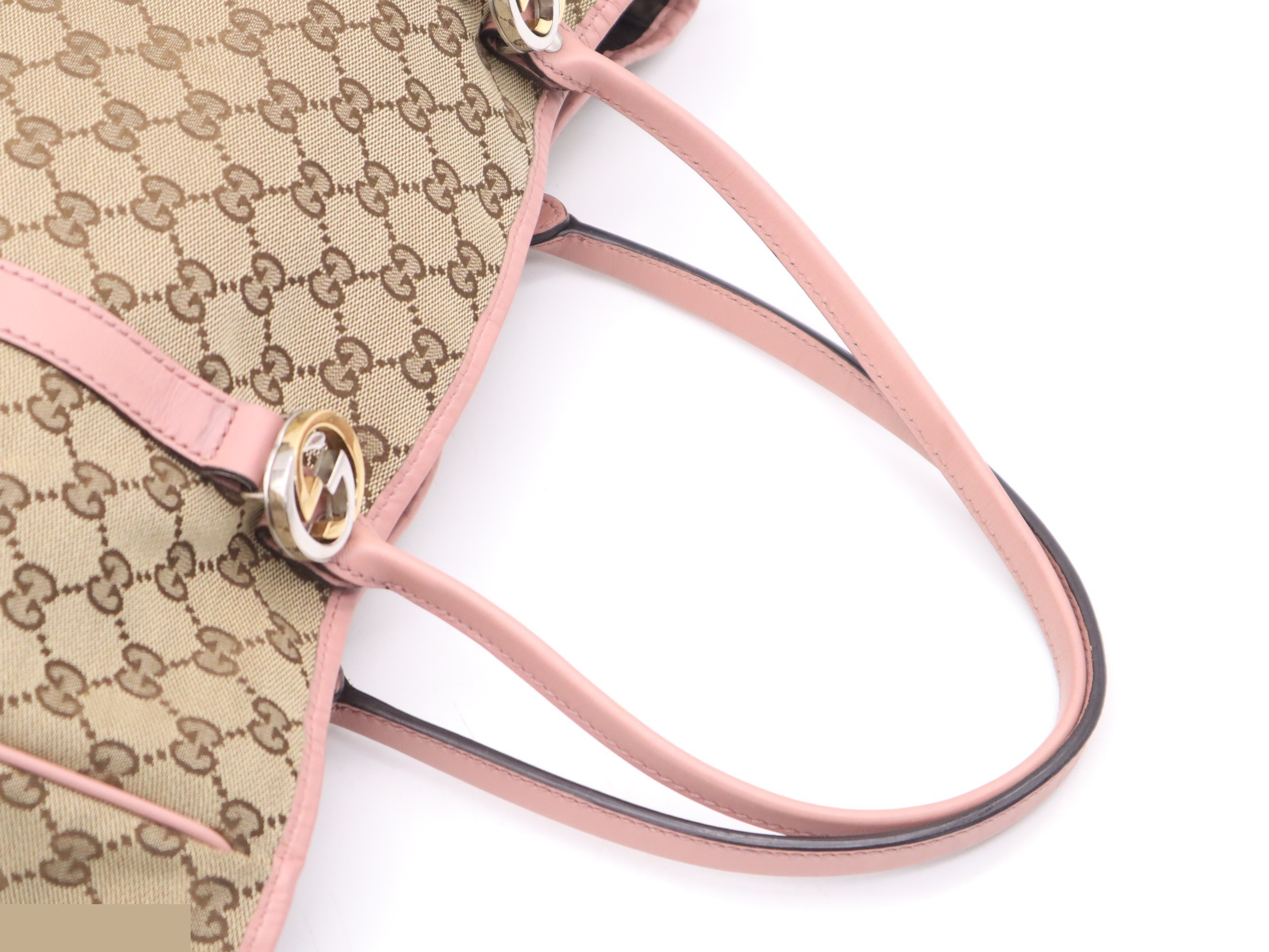 GG Canvas Handbag, Pink — view 6