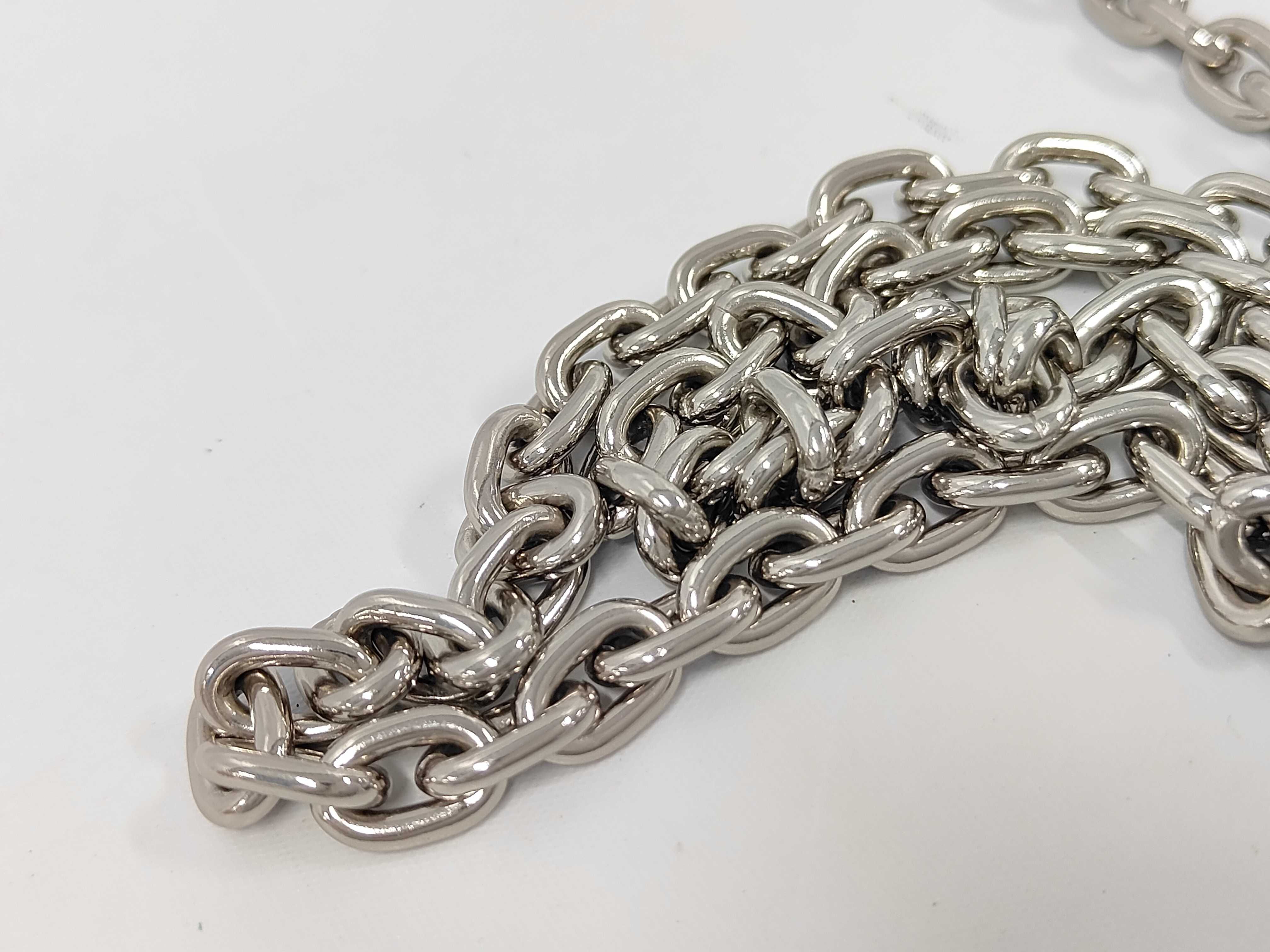 Twist Navy Silver Hardware Chain Shoulder Bag M62732 — view 6