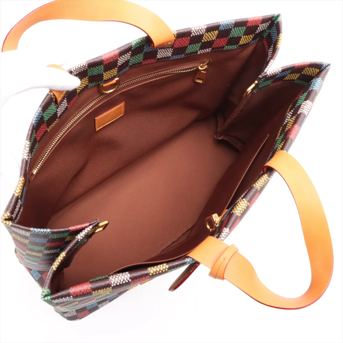 LV Birds Damier Shopper Tote MM N00192 Brown RFID responsive — view 9