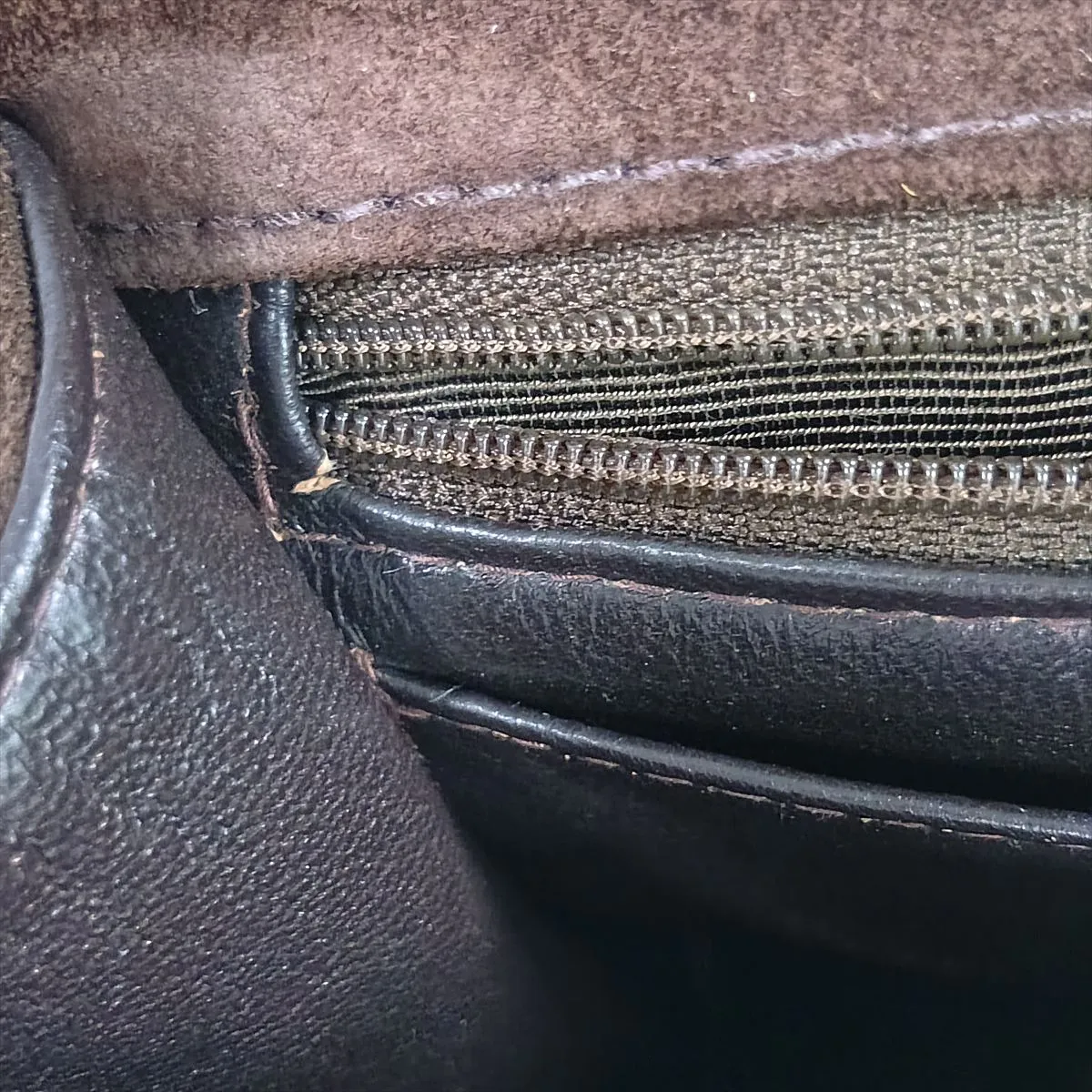 Large Matelassé Suede Chain Shoulder Bag, Tortoiseshell Brown with Gold Hardware, 5111906 (Serial Number 5) — view 12