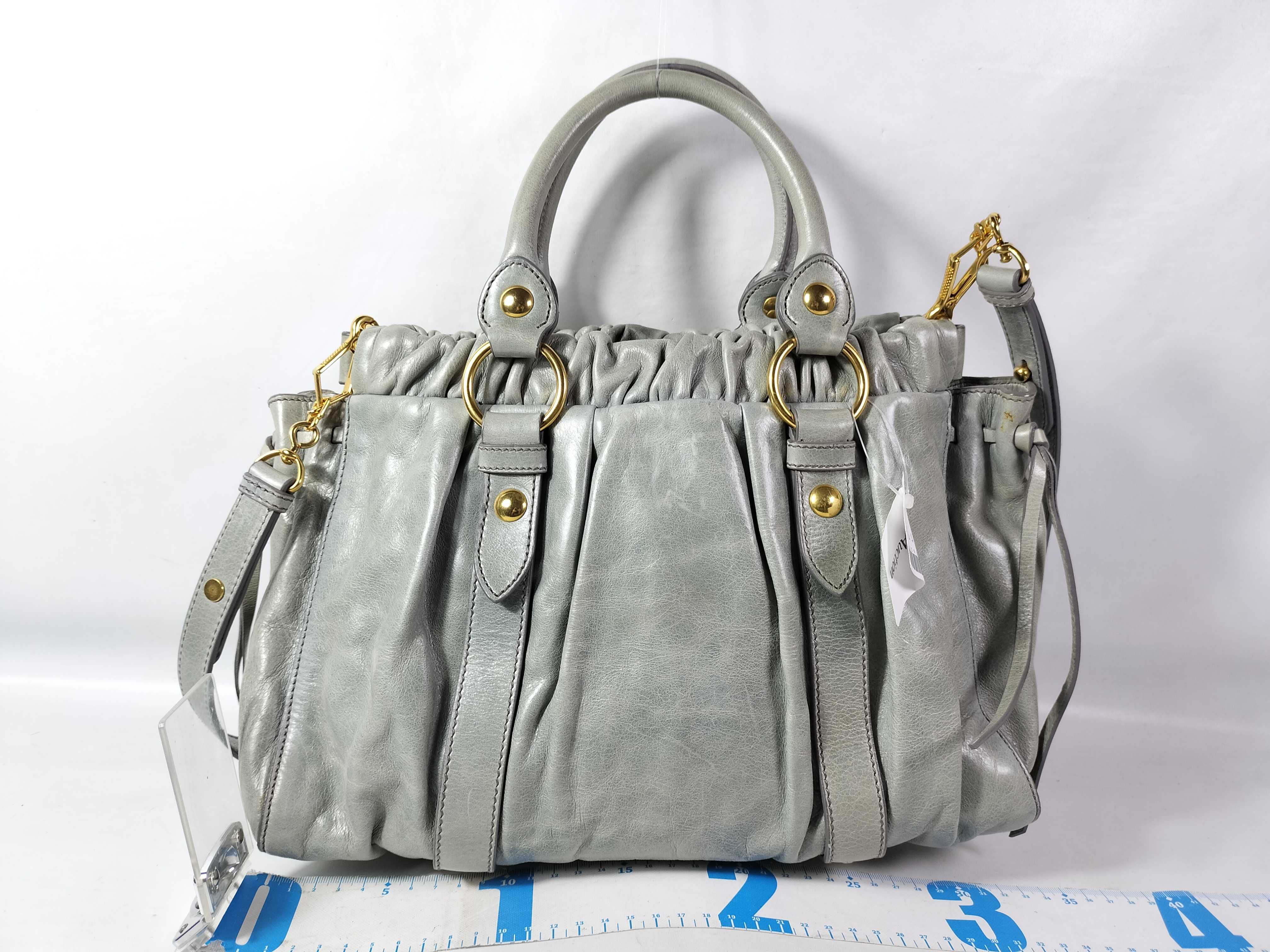 Vitello Luxe Handbag, 2-way Shoulder Bag, Gathered Shoulder Bag — view 2