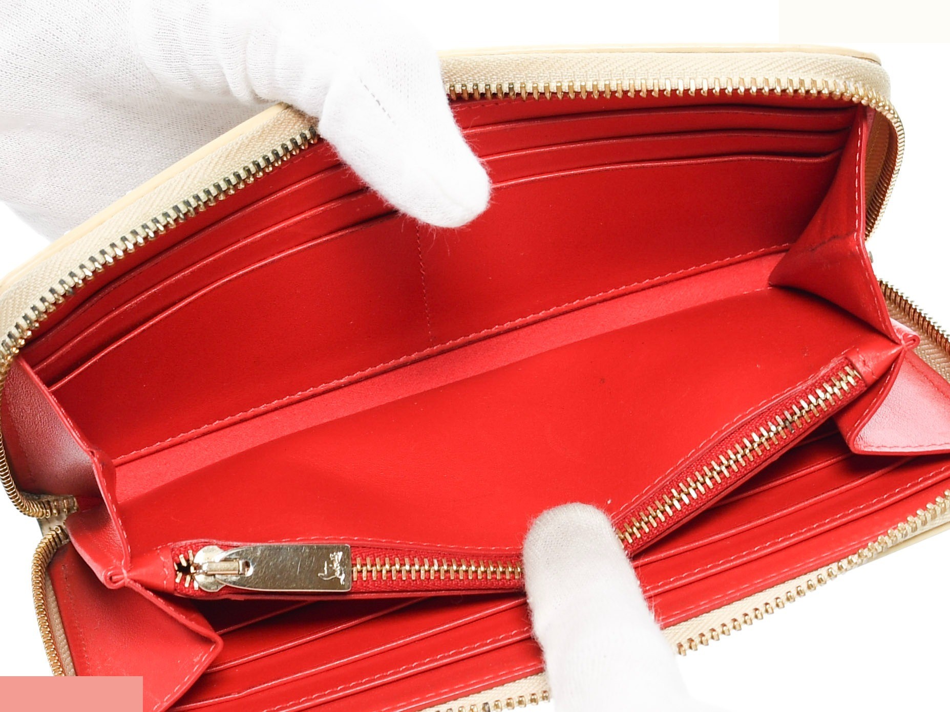 Comes with box and dust bag. Panettone round zipper wallet by Christian Louboutin. — view 9