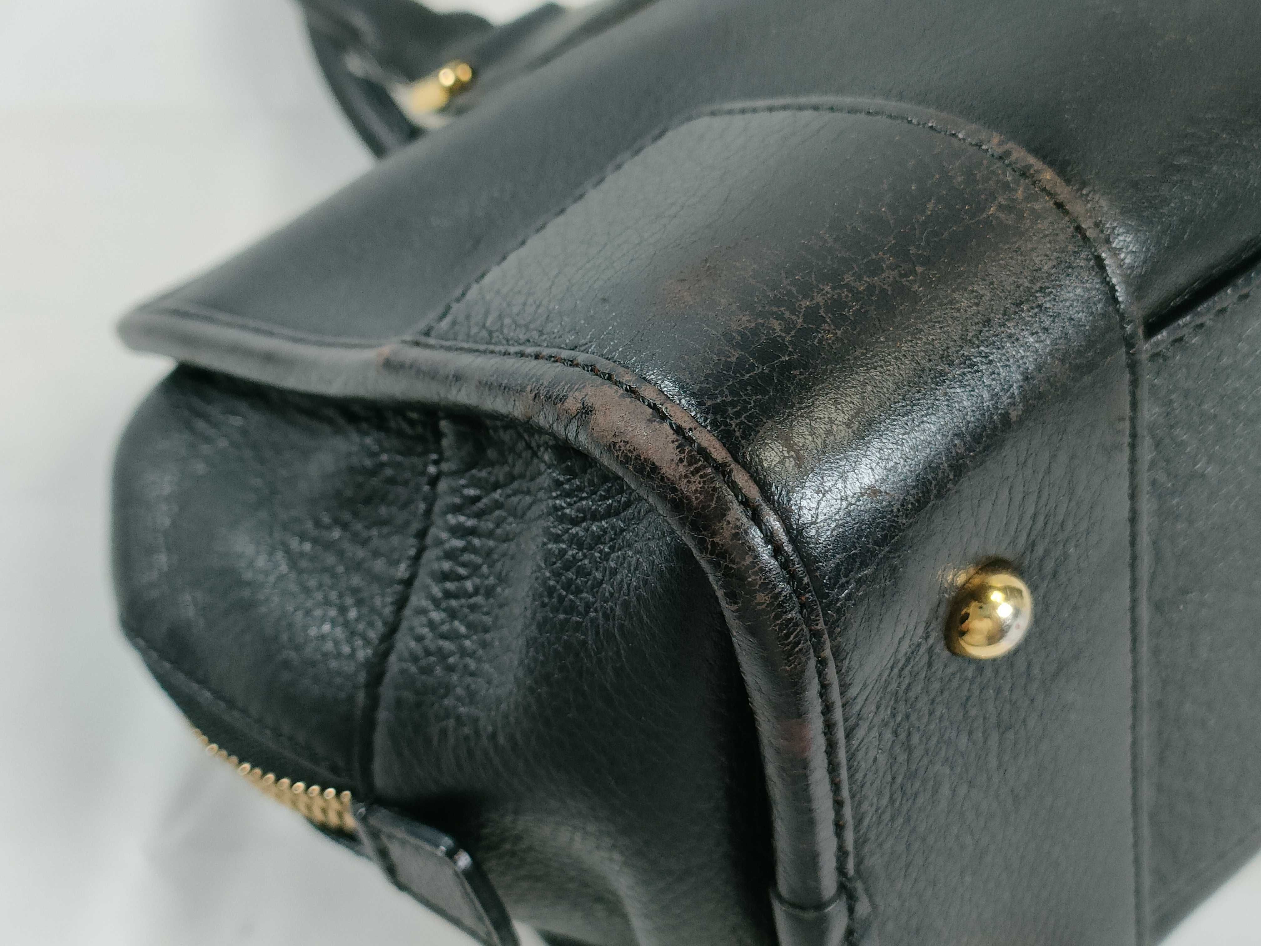 Amazona 28 Leather Handbag, Black — view 6