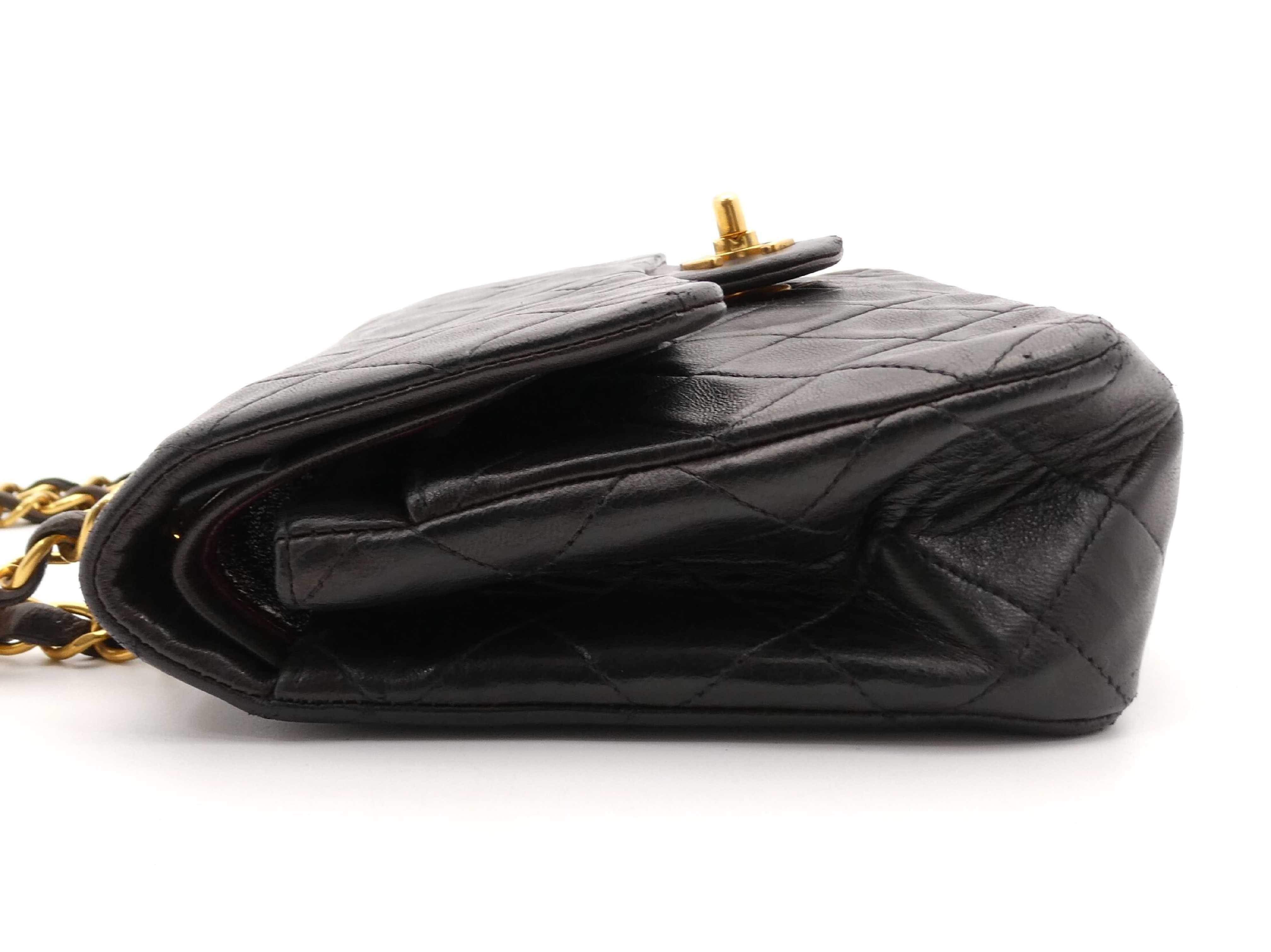 Matelassé Coco Mark Turnlock Double Flap Double Chain Shoulder Bag — view 3