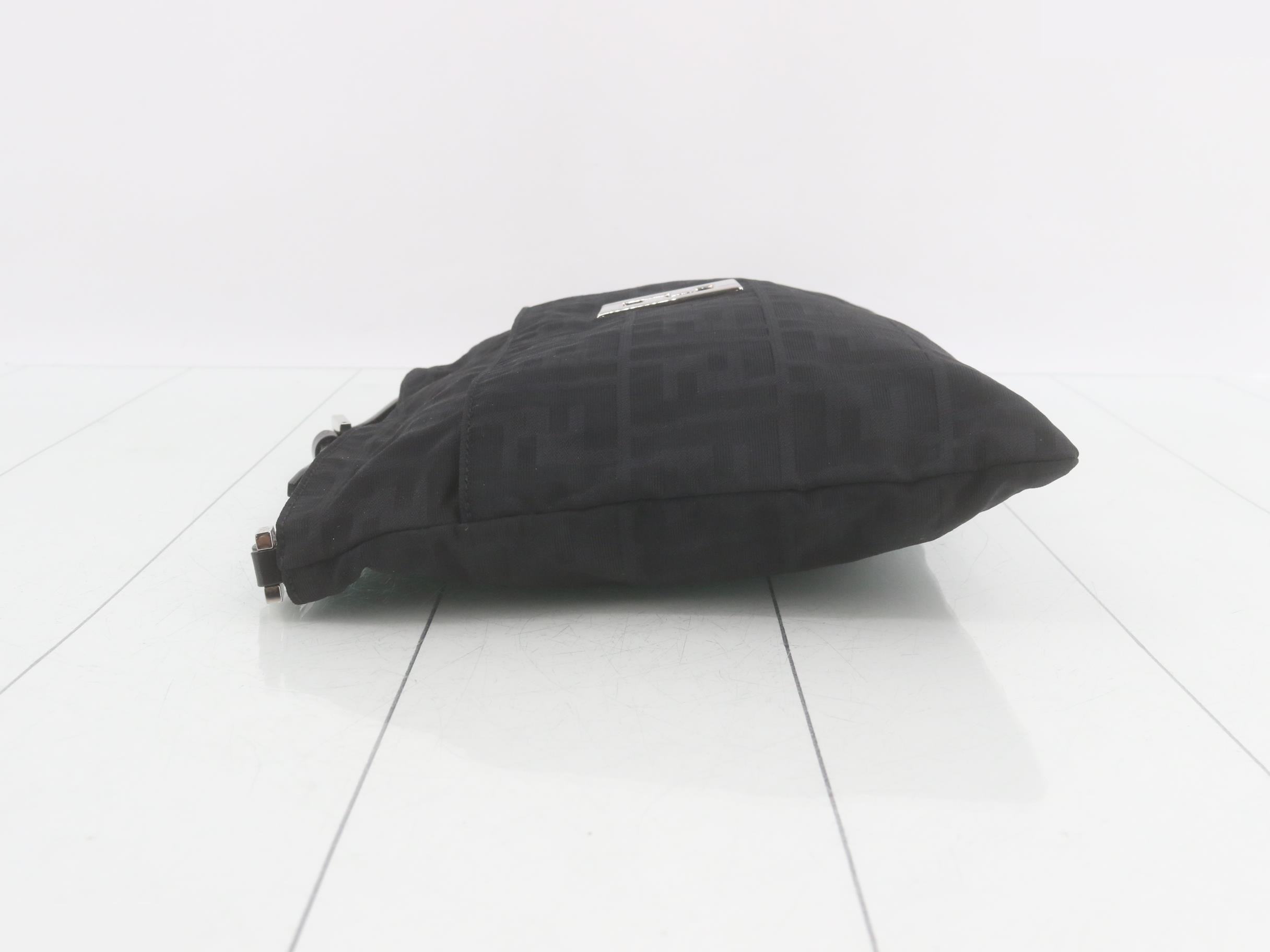 Zucca Shoulder Bag, Nylon, Black, Leather — view 4