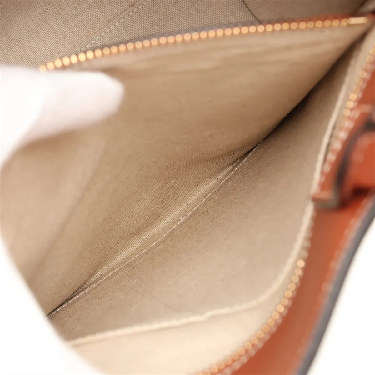 Vertical Cabas Canvas x Leather 2-Way Handbag Brown — view 9