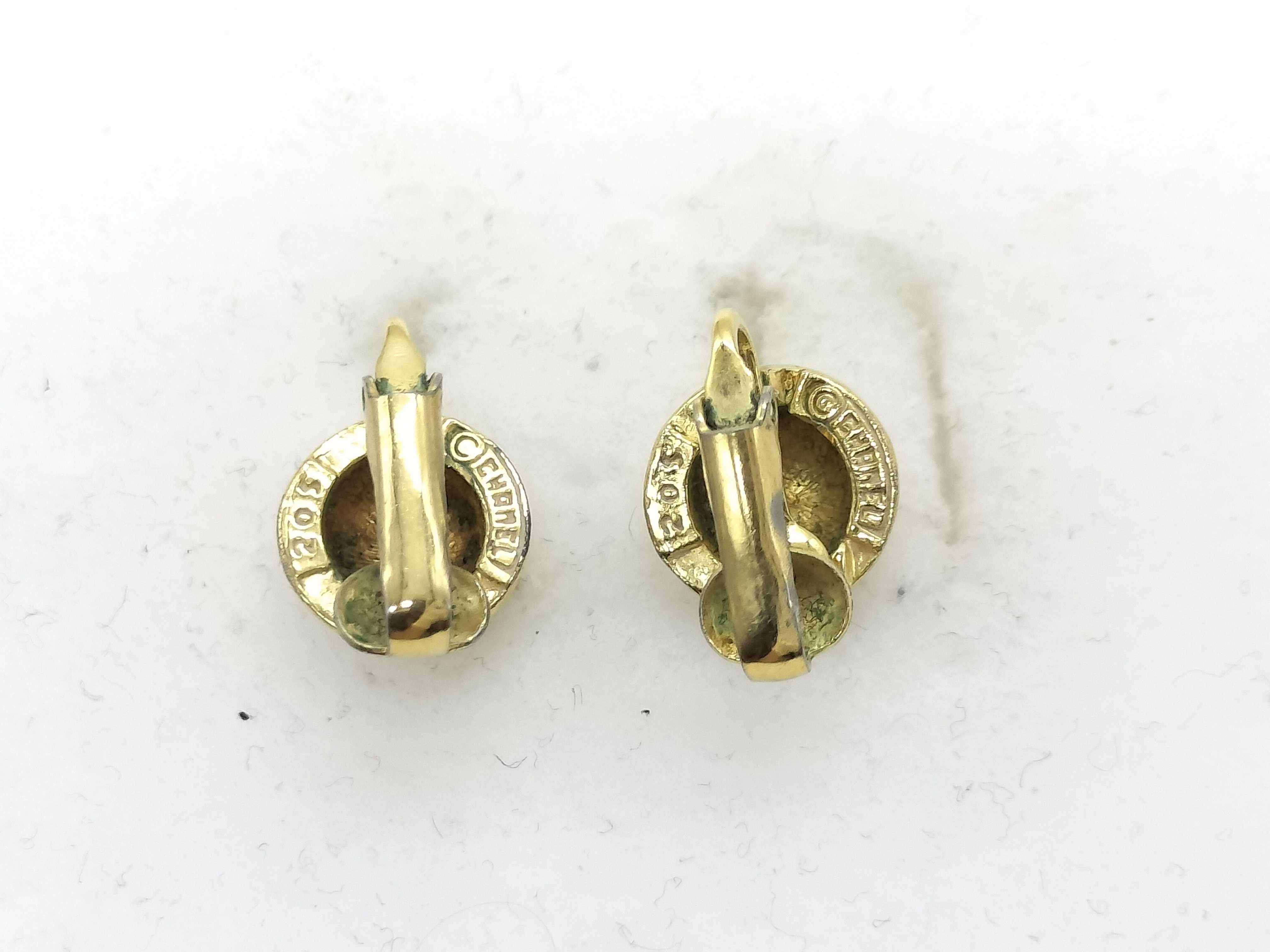 205 Coco Mark Black x Gold Earrings — view 2