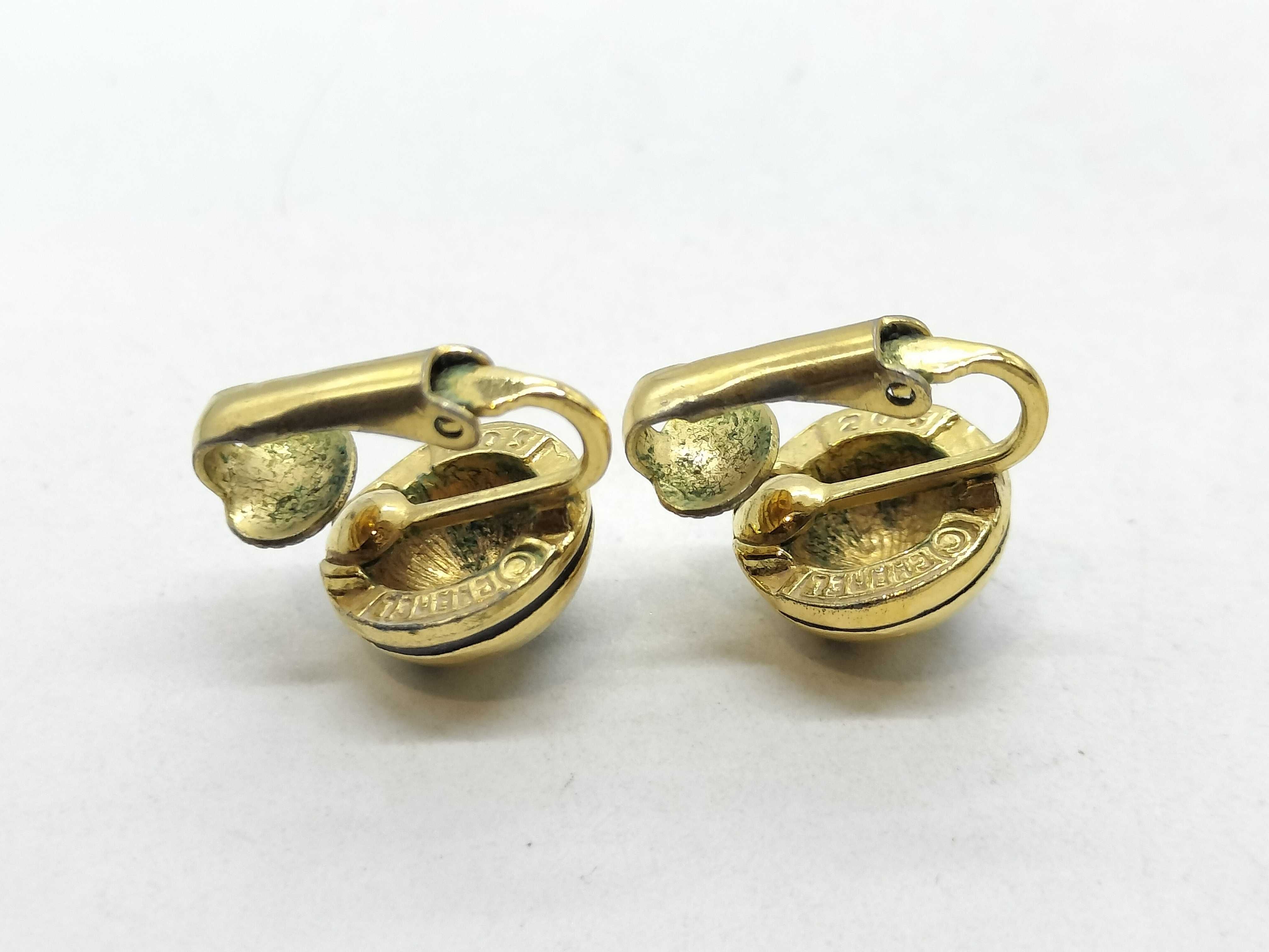 205 Coco Mark Black x Gold Earrings — view 4