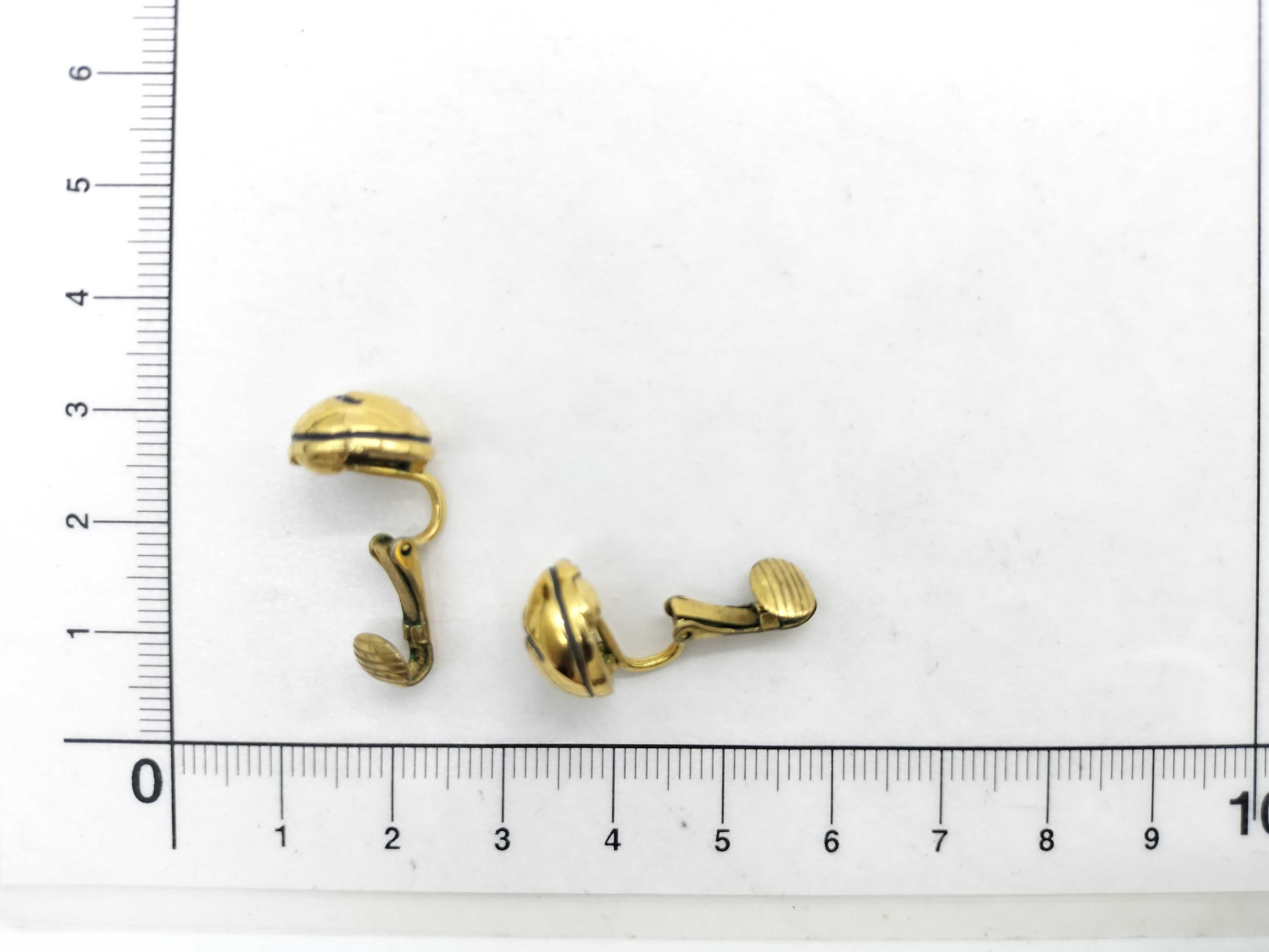 205 Coco Mark Black x Gold Earrings — view 7