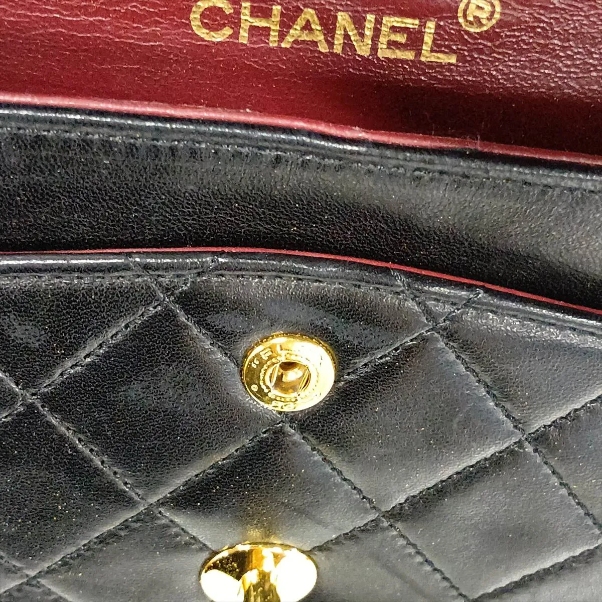 Matelassé 25 Lambskin Double Flap Double Chain Bag, Black with Gold Hardware, 0859482, Serial Number 0-series, A01112 — view 14