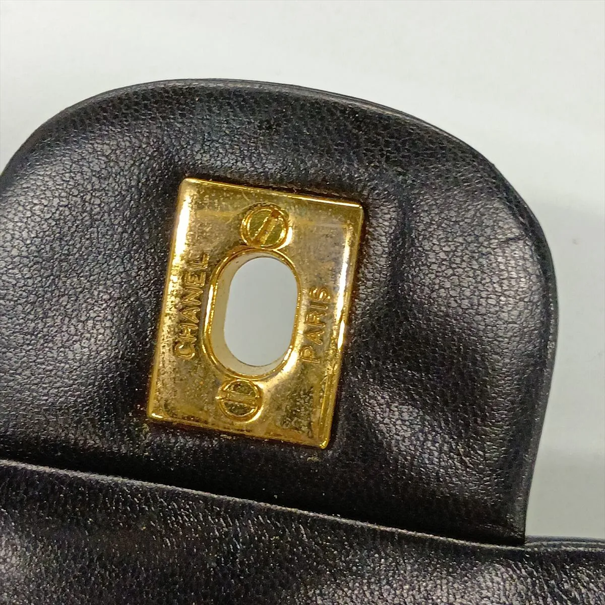 Matelassé 25 Lambskin Double Flap Double Chain Bag, Black with Gold Hardware, 0859482, Serial Number 0-series, A01112 — view 9
