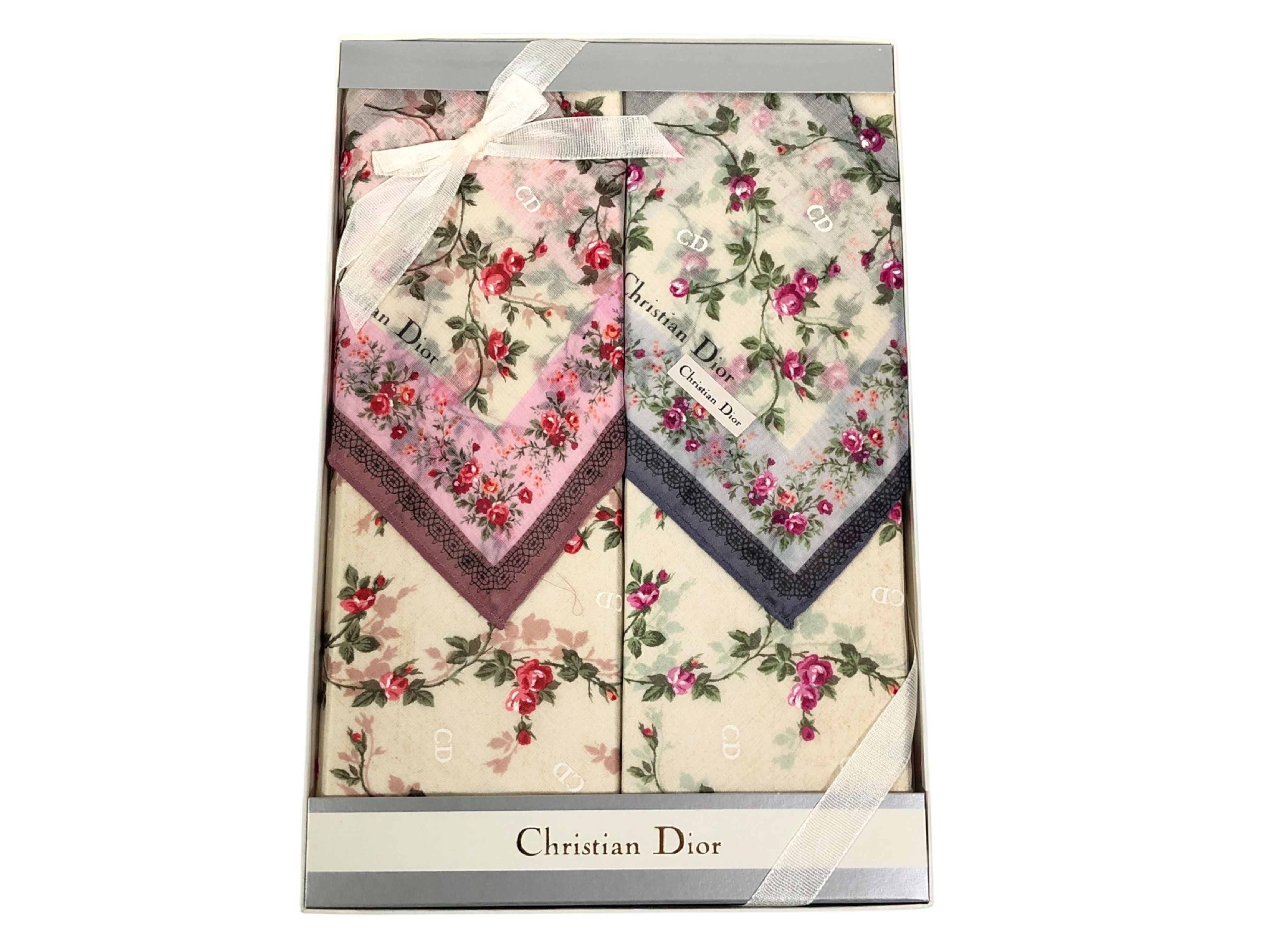 Unused Dior handkerchief and scarf set, gift set, box, and other accessories. — view 2