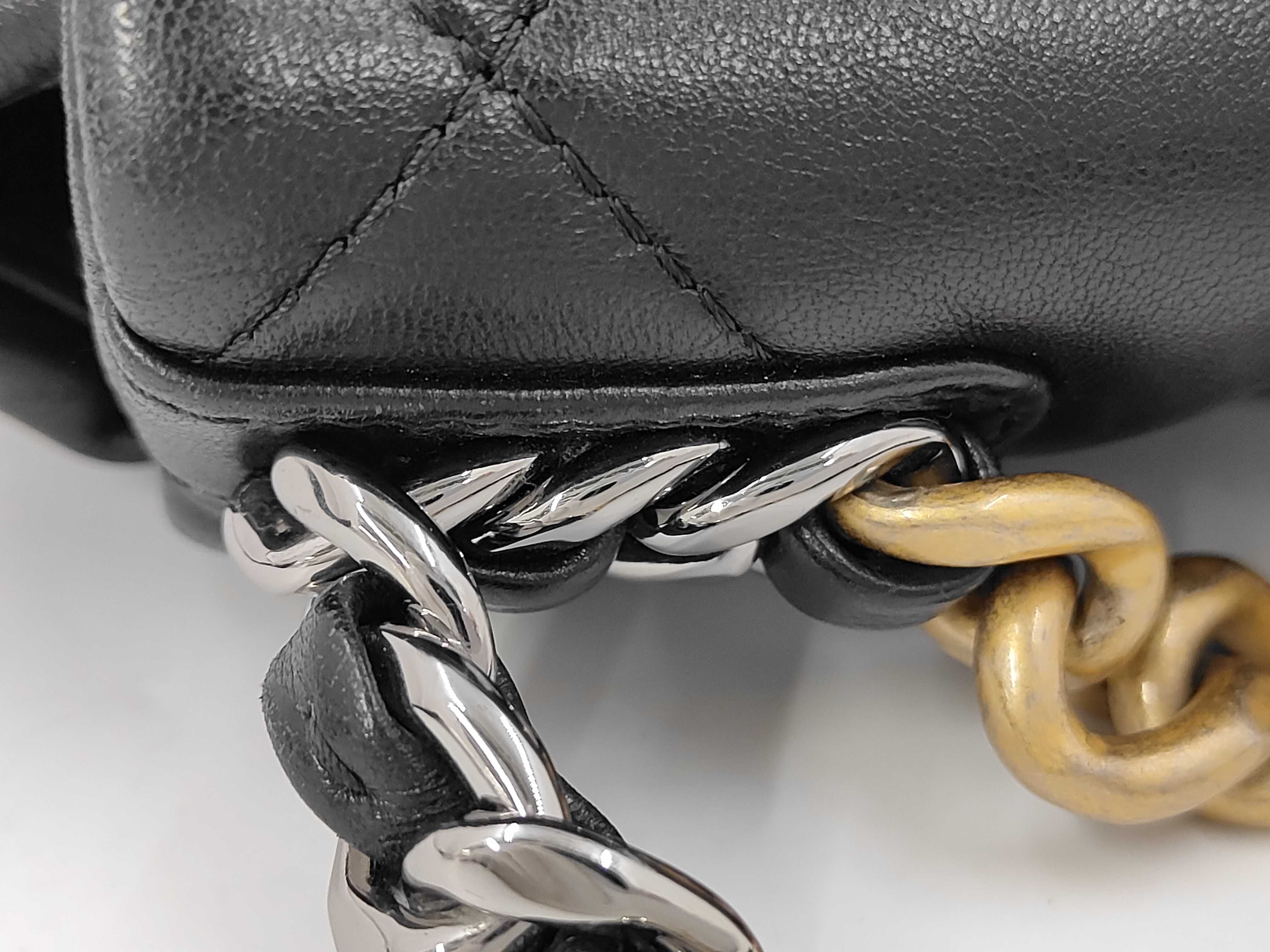 19 Bag, Black Quilted Lambskin Leather Shoulder Bag — view 5