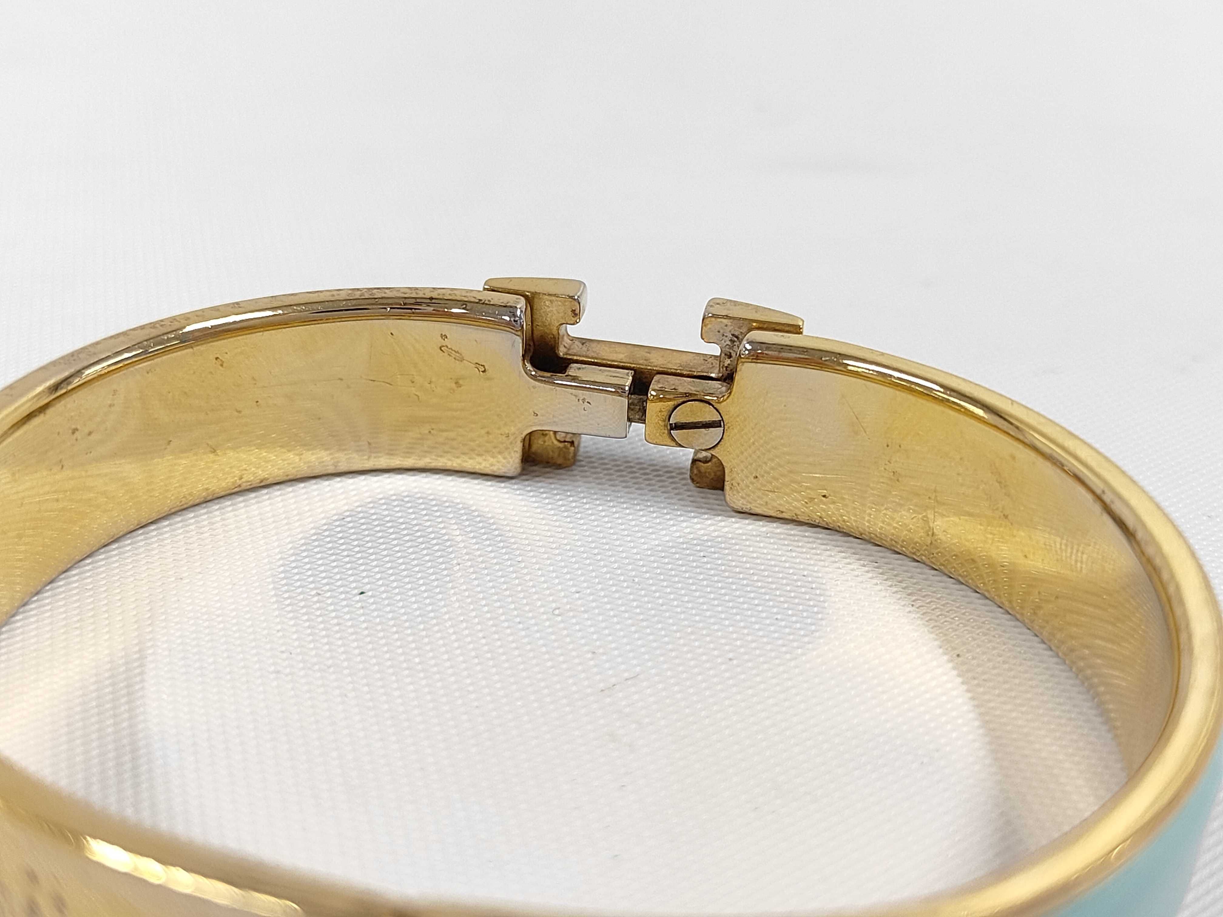Clic Clac Gold Bangle Blue Bracelet/Bangle — view 3