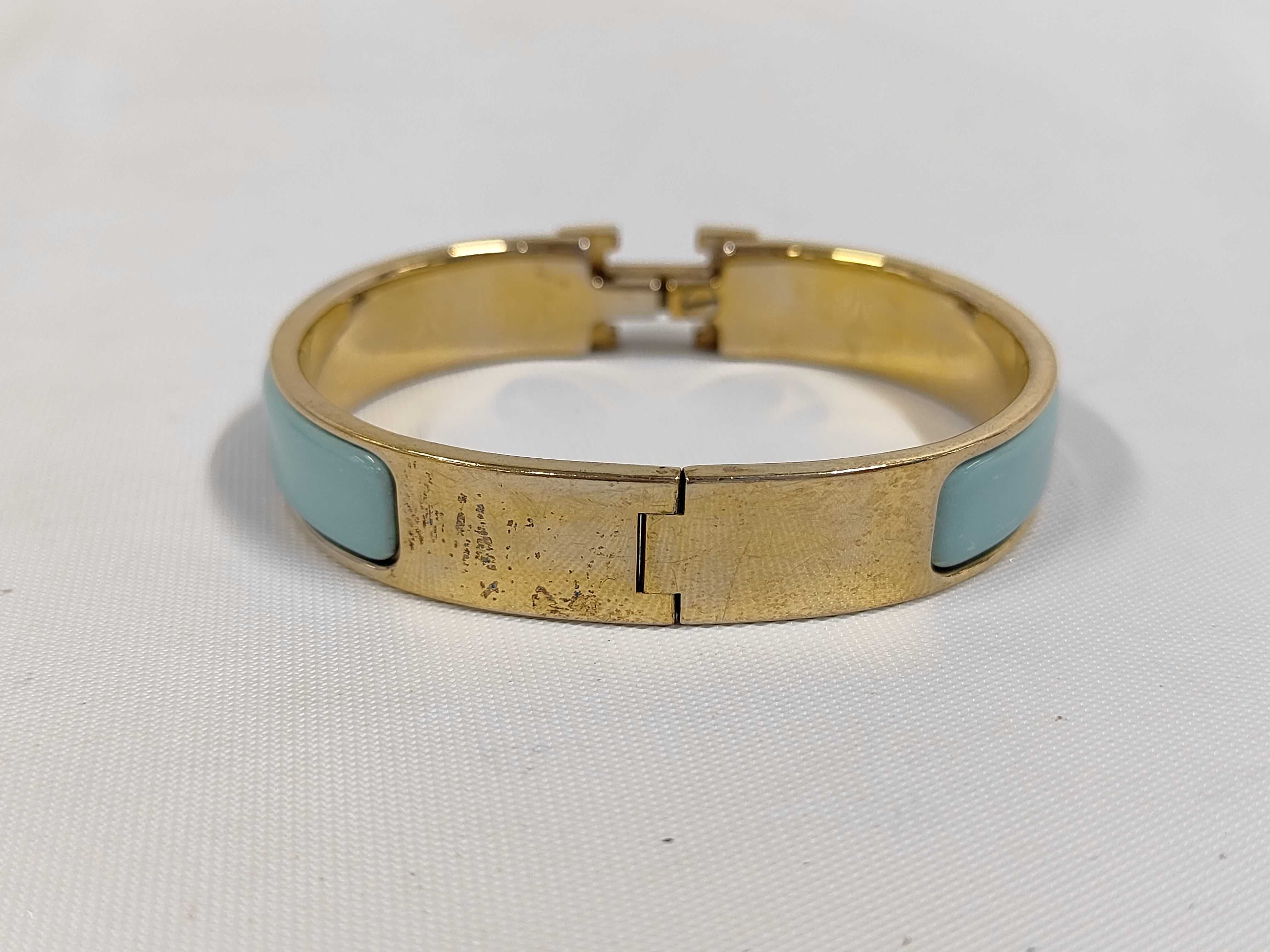 Clic Clac Gold Bangle Blue Bracelet/Bangle — view 4