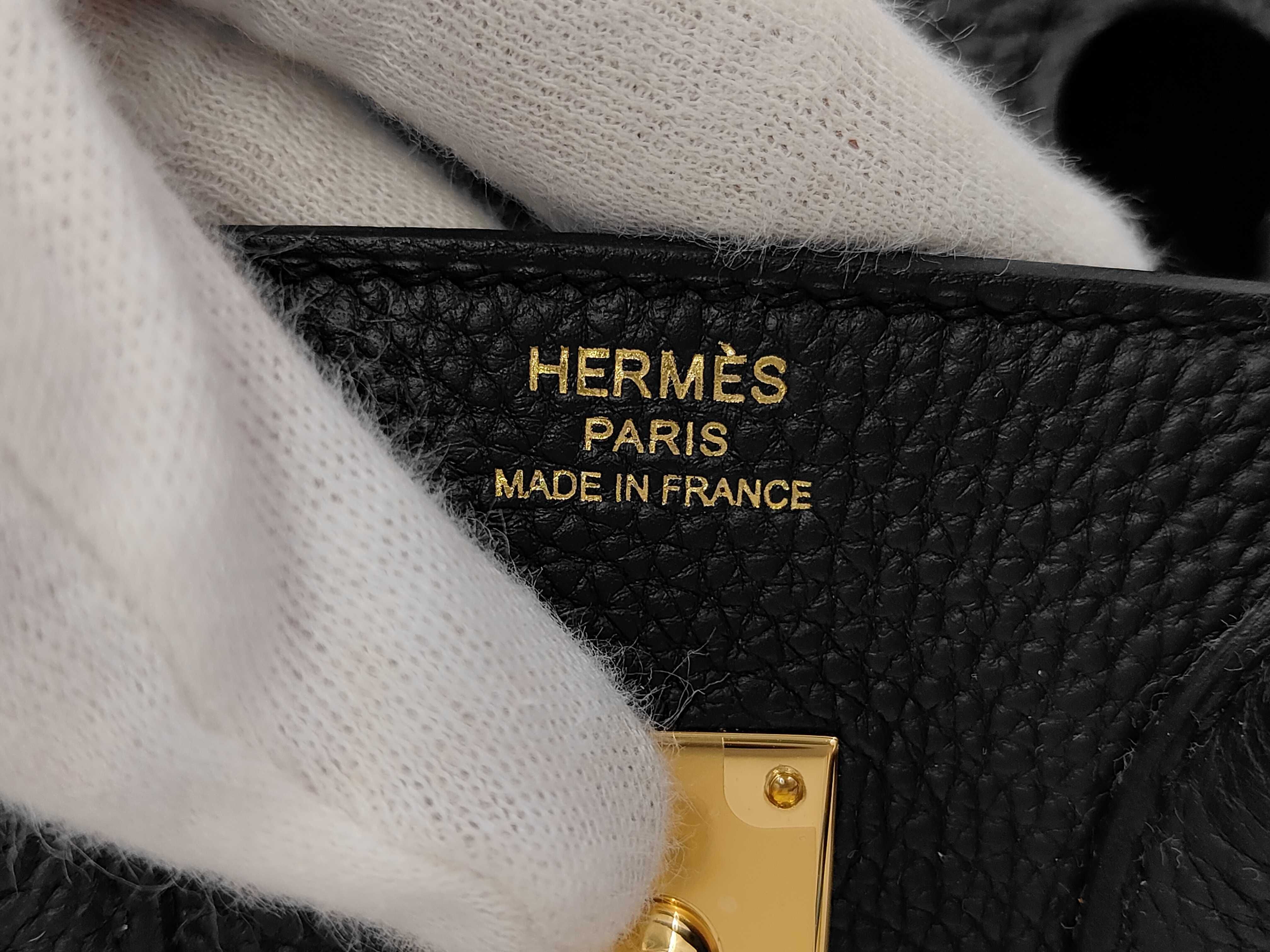 Birkin 25 Togo Black Gold Hardware G Stamp Handbag — view 11