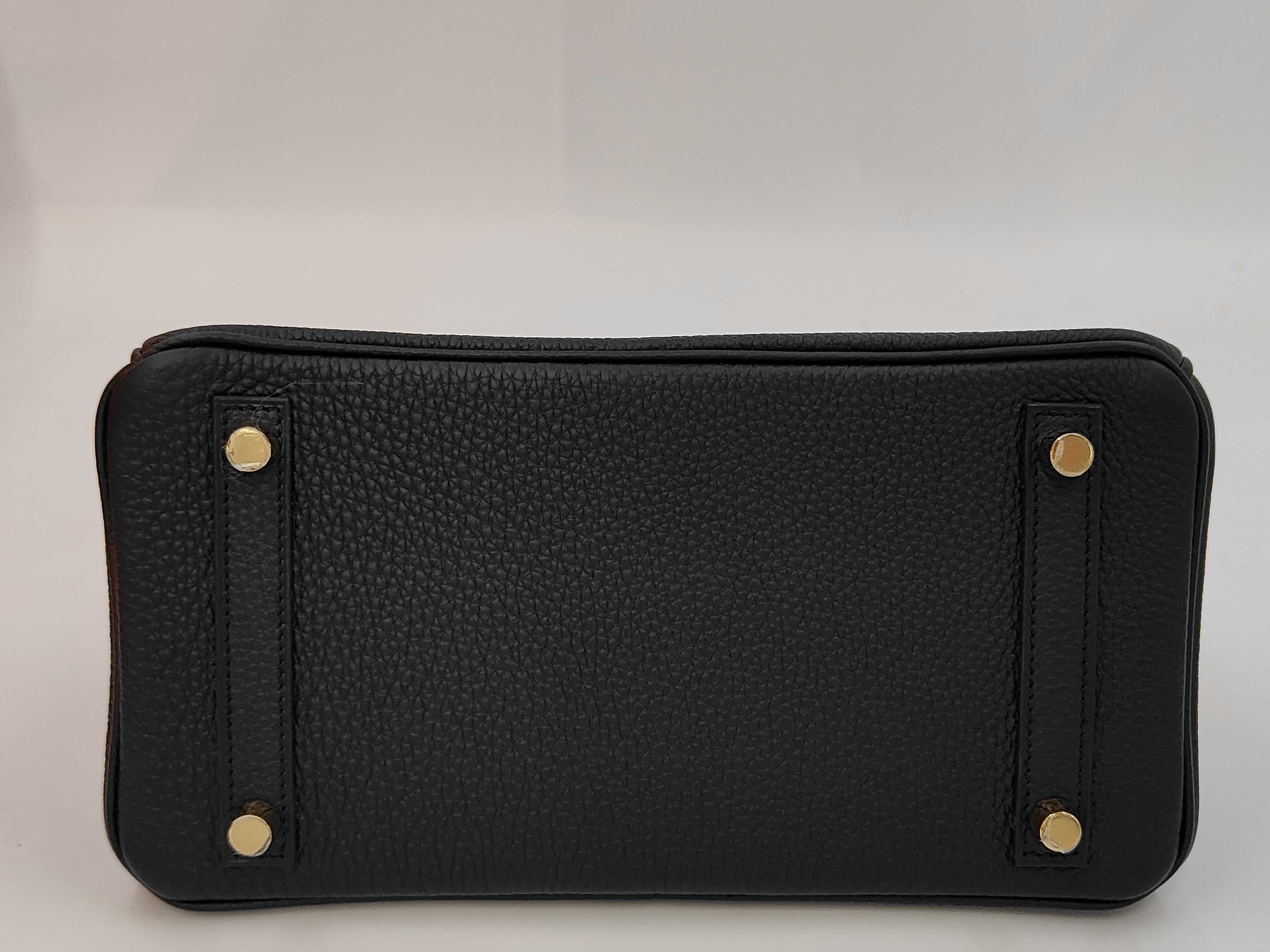 Birkin 25 Togo Black Gold Hardware G Stamp Handbag — view 4