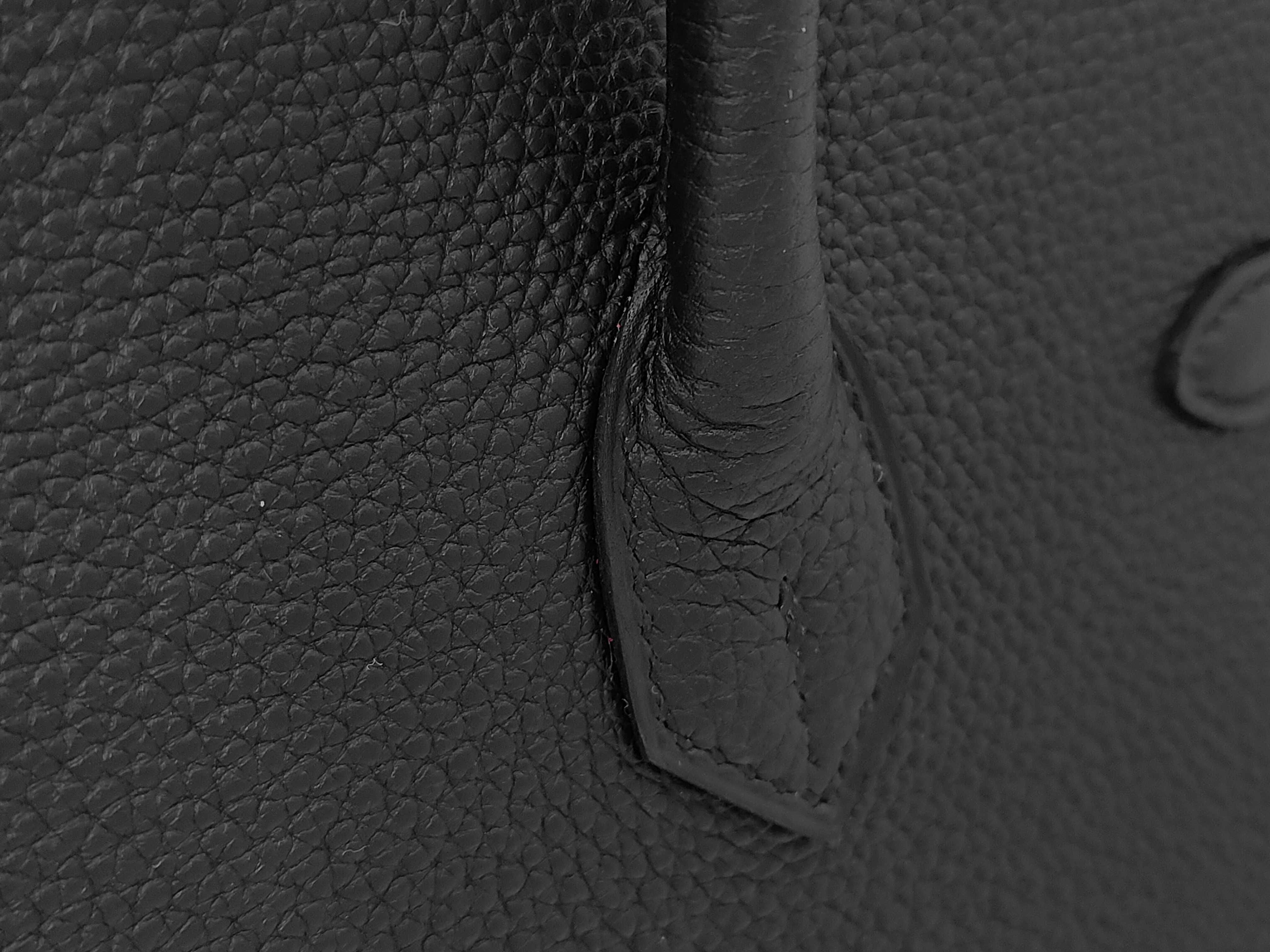 Birkin 25 Togo Black Gold Hardware G Stamp Handbag — view 7