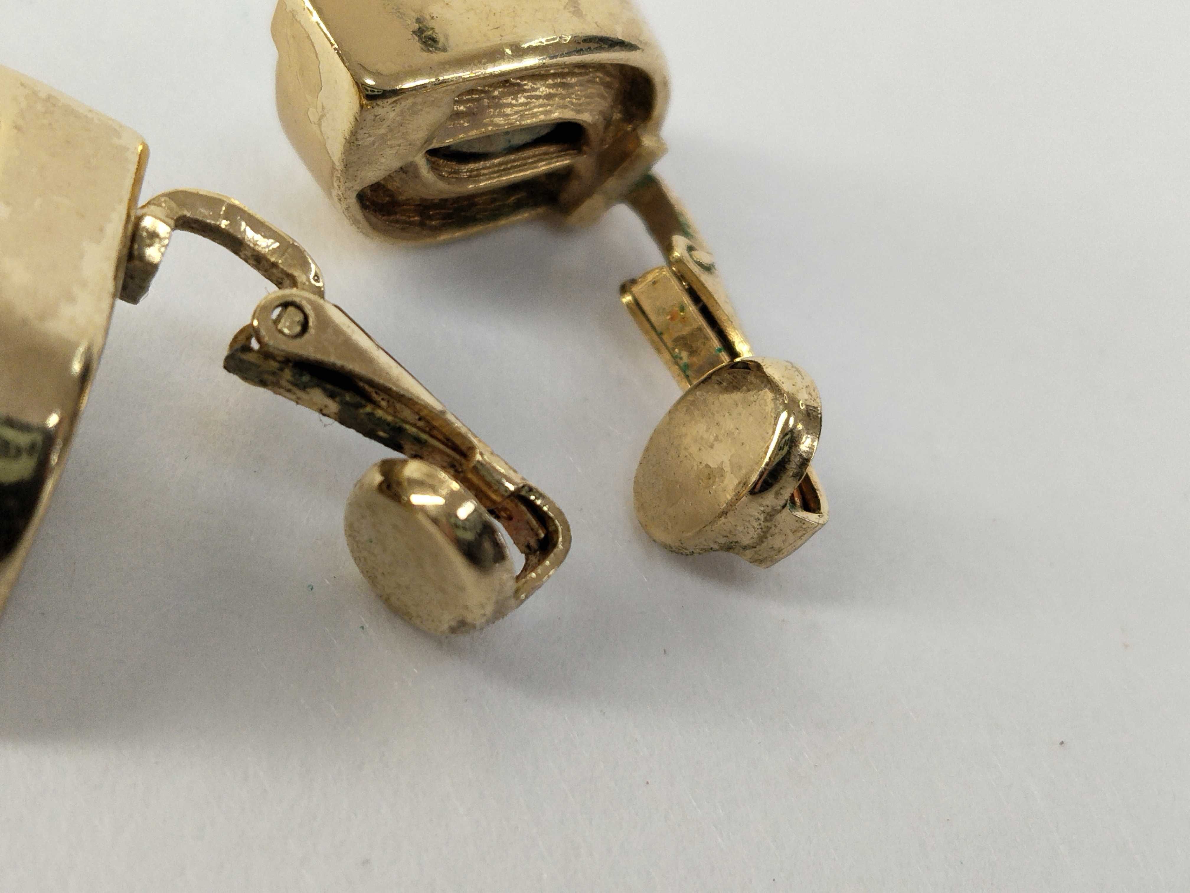 Vintage Crystal Gold Earrings — view 6